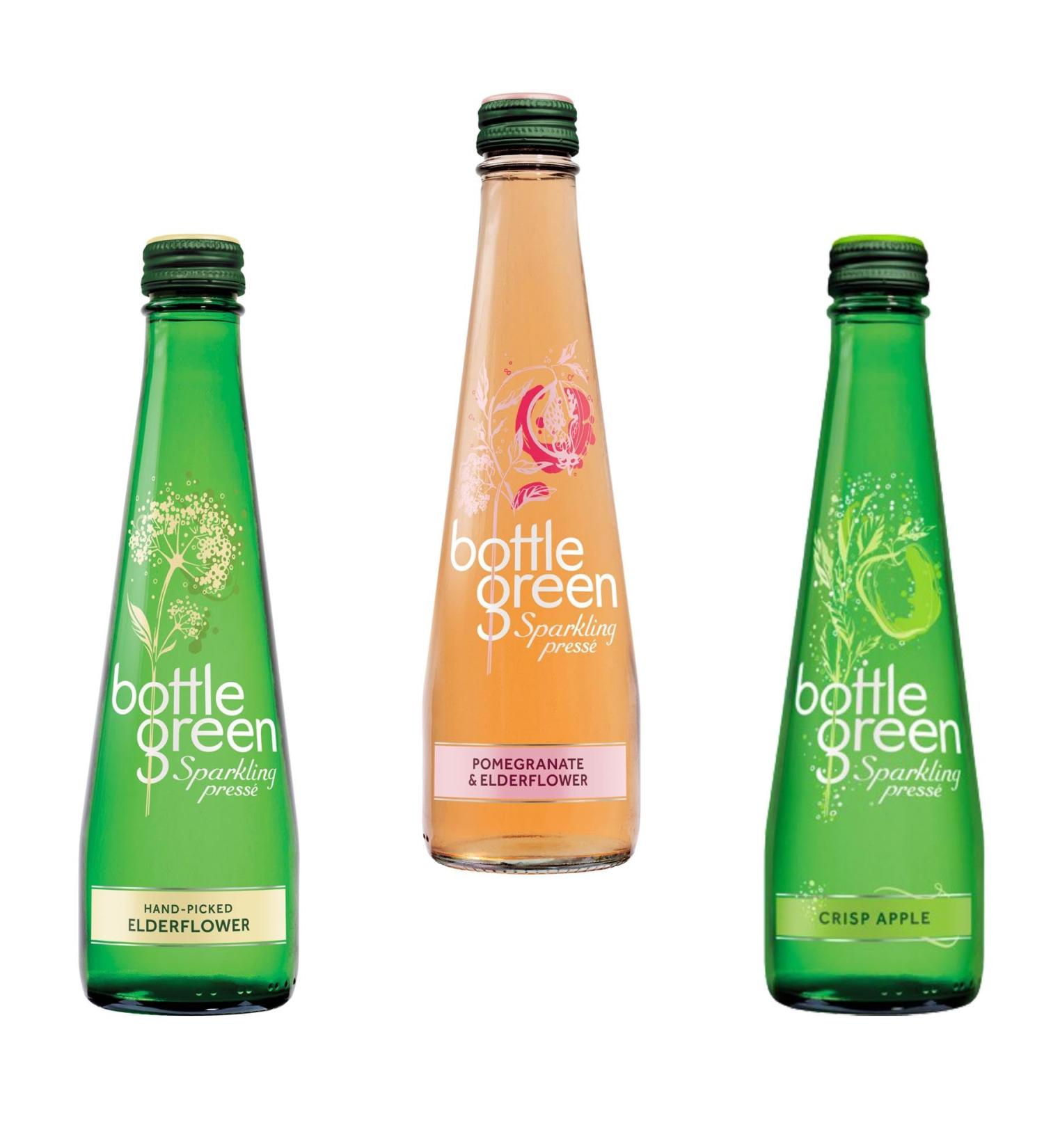 Bottle Green Presse Pick N Mix - Choose From Bottle with 4 Flavours - Elderflower Pomegranate & Elderflower Crisp Apple - Pack of 3 x 275ml - Buy Online on GoSupps.com