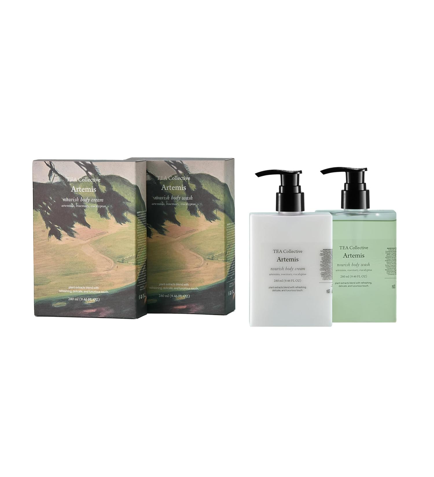 TEA Collective Artemis Body Care Set | Herbal Scented Body Wash & Moisturizing Cream | Nourishing Duo for Daily Use | 2-Piece Gift Set - Buy Online on GoSupps.com