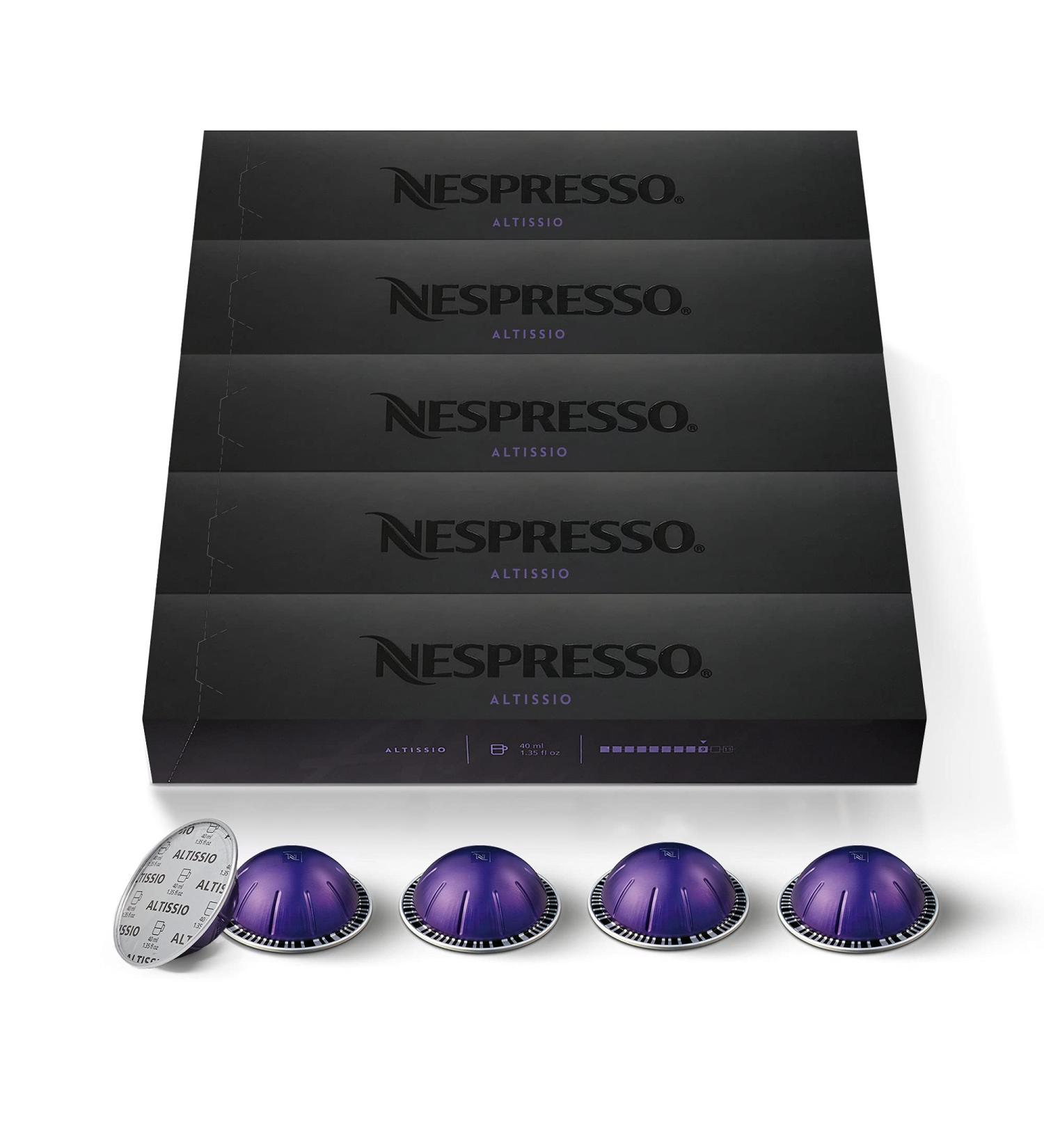  Nespresso Nespresso Vertuo Bundle of 50 Altissio Coffee Capsules Intensity 9 For Espresso 40 ml (5 Packs of 10) - Buy Online on GoSupps.com