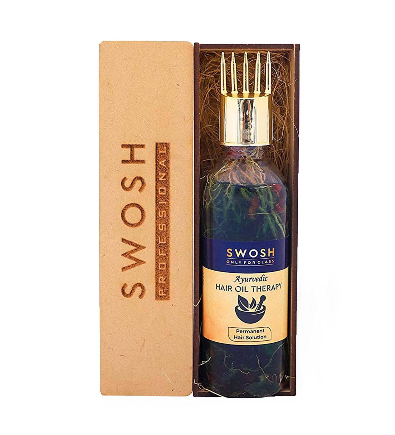 SWOSH 100% Ayurvedic Bhringraj and Amla Hair Oil - 100ml | Paraben, Sulphate, Silicone, and Synthetic Colour-Free - Buy Online on GoSupps.com