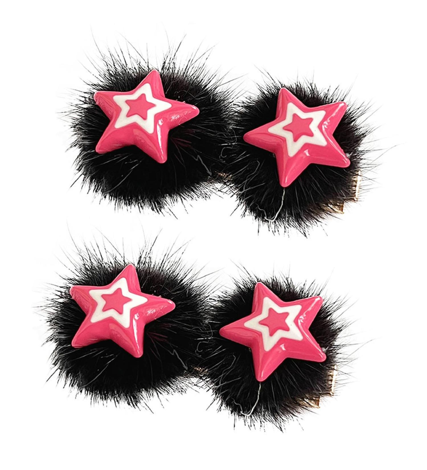 Braids Hair Clip For Hot Girls Plush Star Hair Barrettes Plush Ponytail Bangs Hair Barrettes For Teens Girls Hair Clip - Buy Online on GoSupps.com