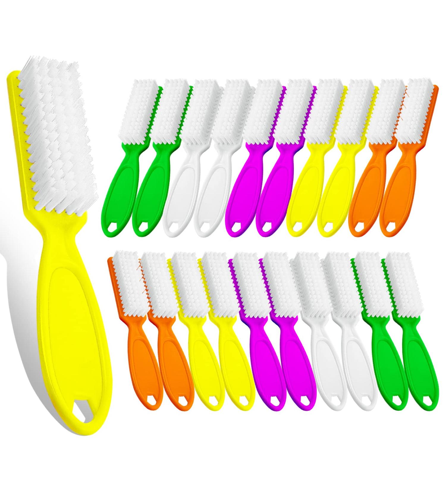 HOFASON 20Pcs Handle Grip Nail Brush - Manicure Cleaning Brushes Kit for Toes and Nails - Men and Women - Random Colors - Buy Online on GoSupps.com
