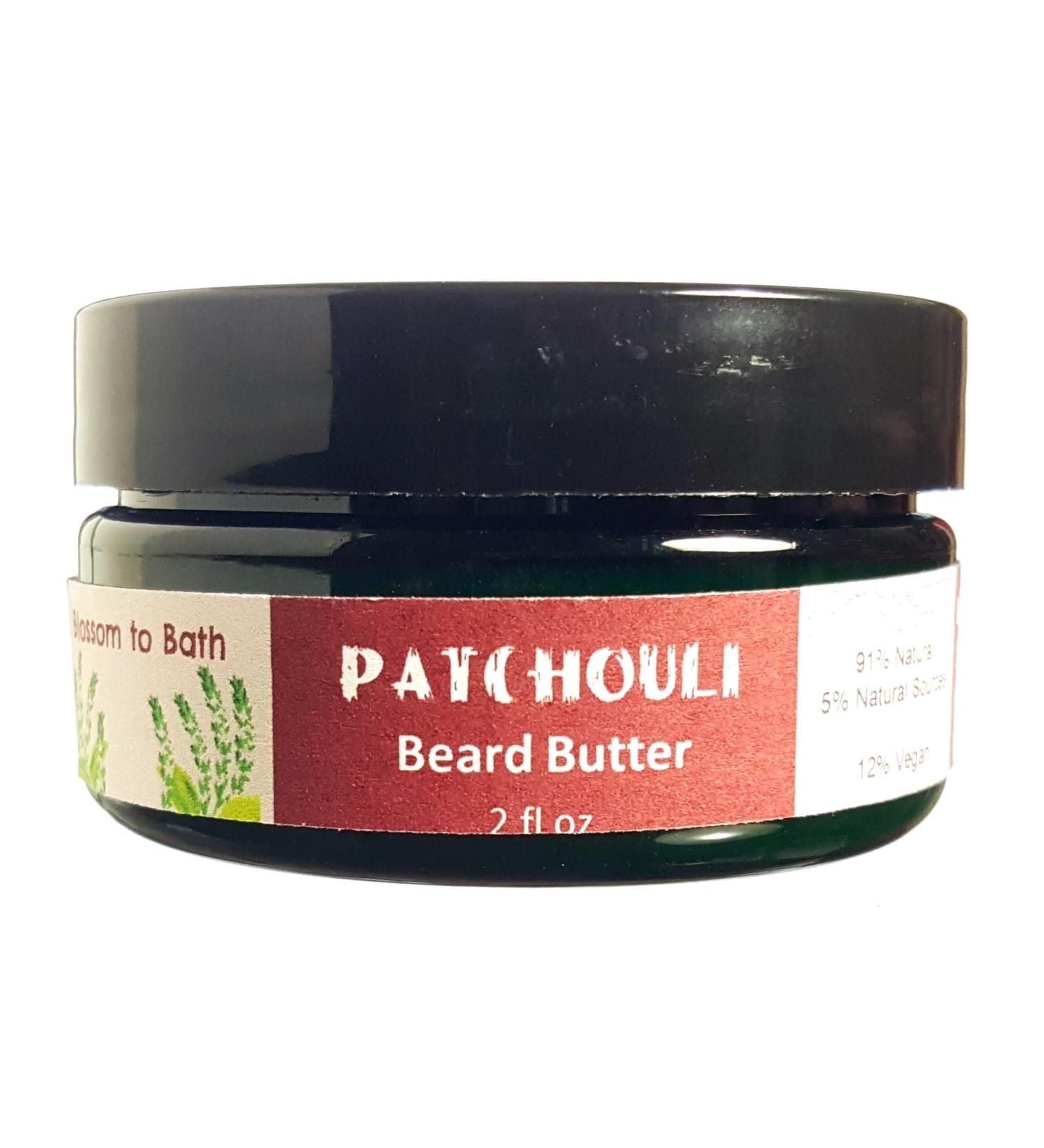 Patchouli Beard Butter (2 ounce) - Pure Essential Oil Fragrance - Controls And Softens with a Woodsy Exotic Scent