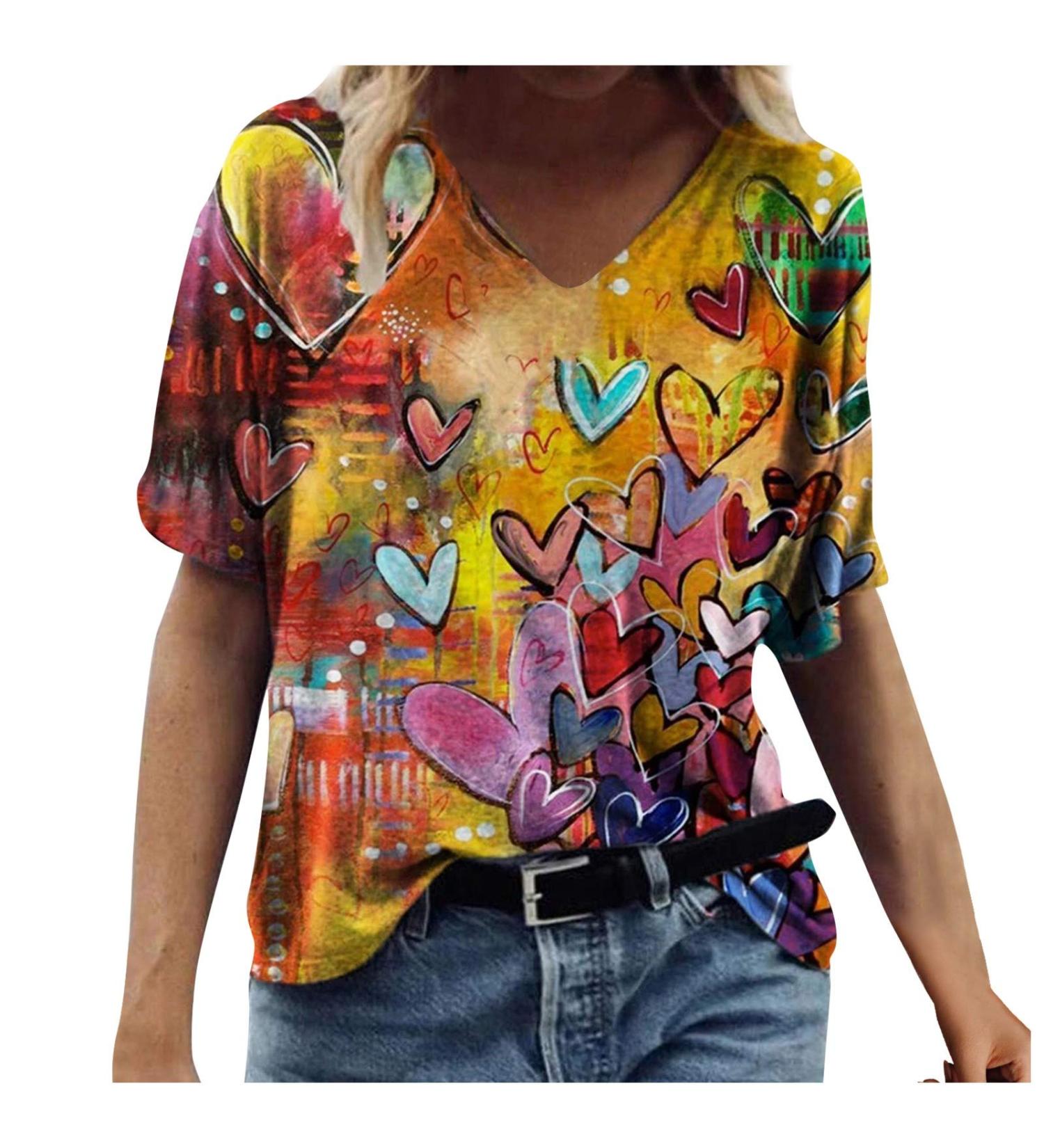 Women's World Map Graphic Printed T-Shirt - Yellow XX-Large - Buy Online on GoSupps.com