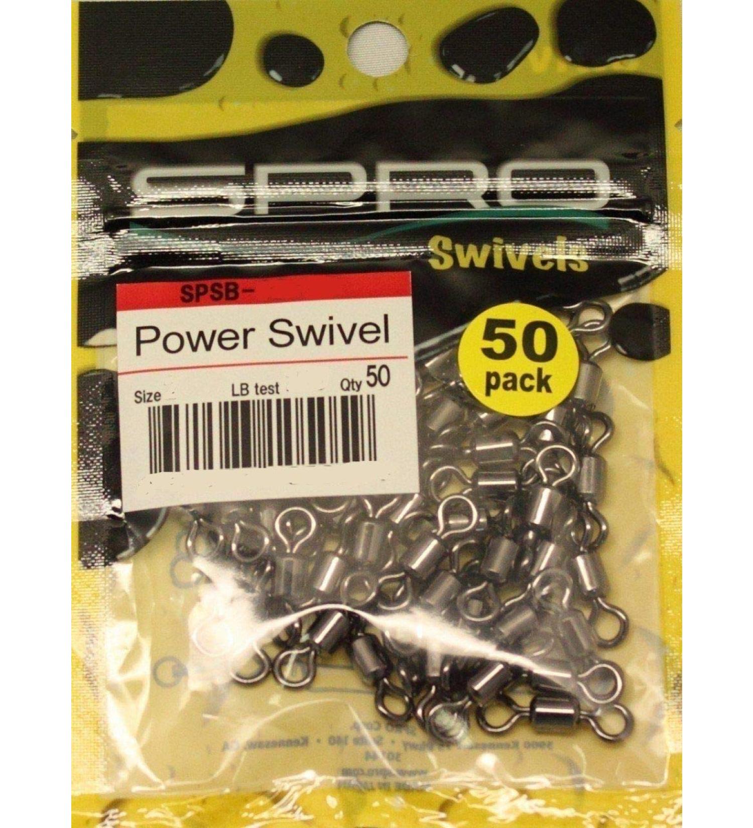 Spro Power Swivel Black Size 8 50 pound, 50