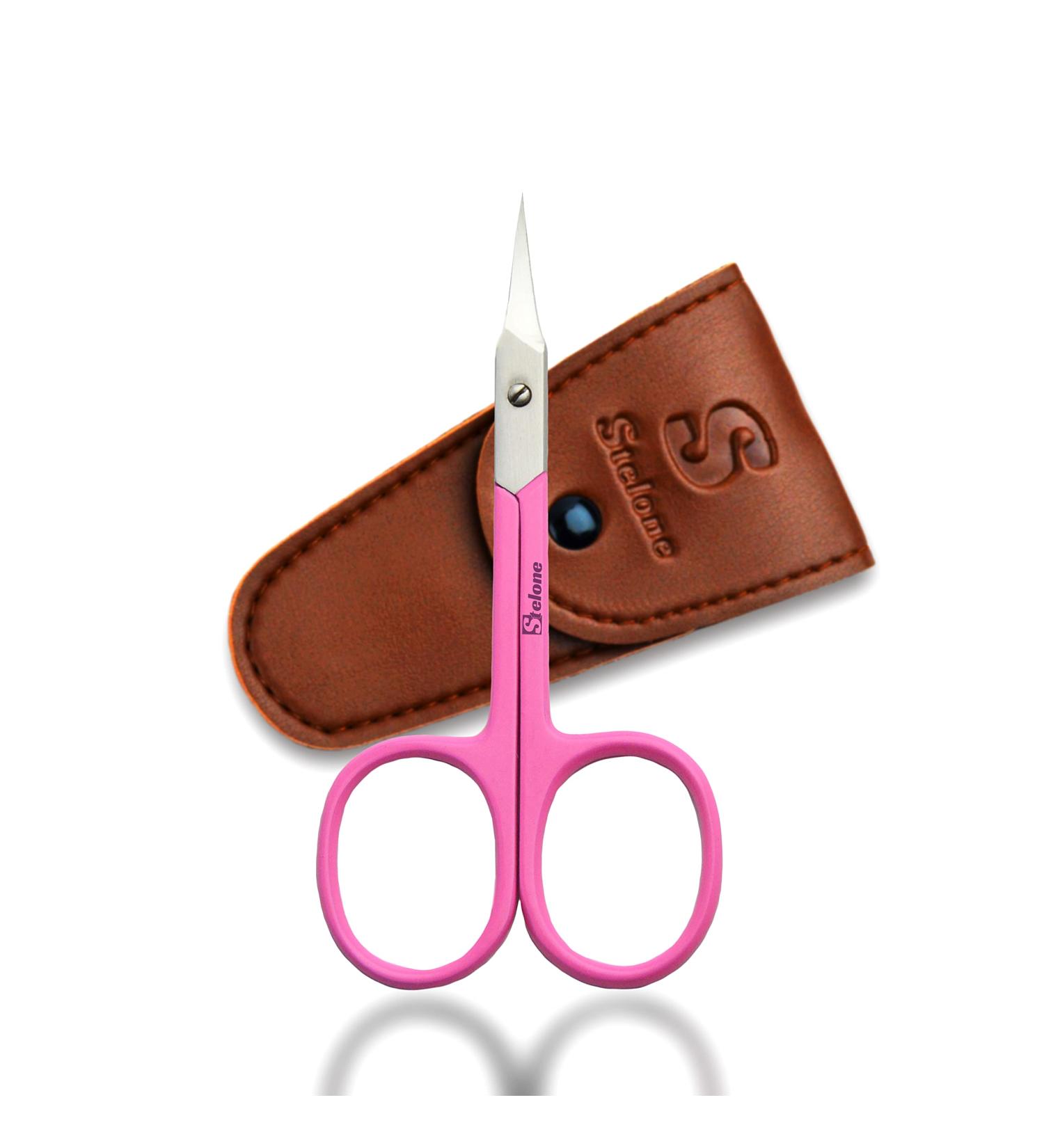 Stelone Premium Cuticle Scissors - Small Curved Stainless Steel Beauty Scissor for Women - Buy Online on GoSupps.com