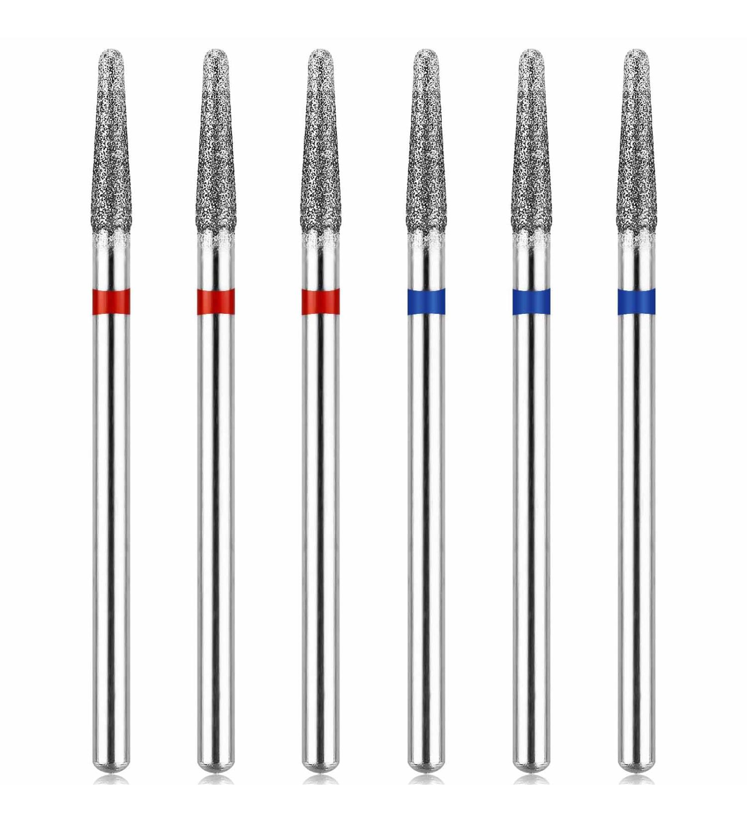 Lusofie 6 Pcs Diamond Carbide Cuticle Drill Bits Set for Professional Nail Care - 3/32 Cuticle Remover and Dead Skin Cleaner Tool - Buy Online on GoSupps.com