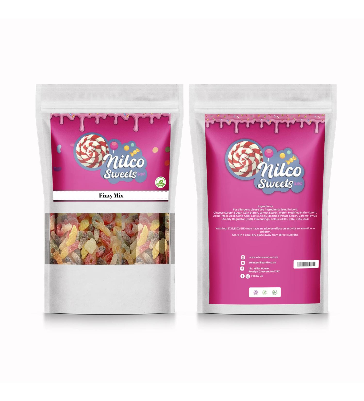 Nilco Sweet Pick & Mix Sweets Classic Traditional Retro Candy Fizzy Mix 100 Gram to 800 Gram (200 Gram) - Buy Online on GoSupps.com