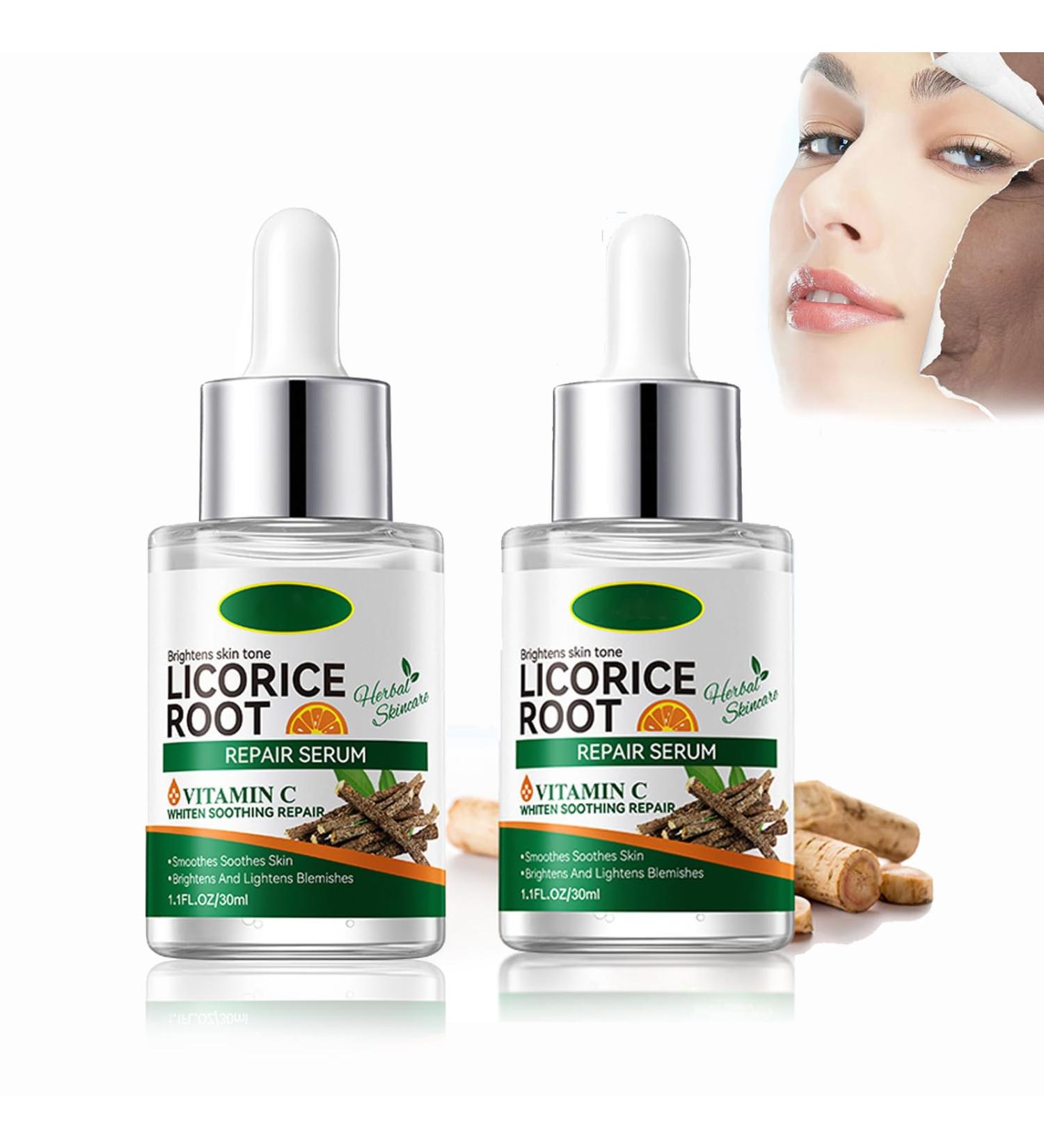 Licorice Root Extract for Skin - Licorice Root Serum Licorice Root Oil Drops Moisturizing Face Oil Licorice Root Extract Anti-Shrinking Pores Face Oil (2Bottle) - Buy Online on GoSupps.com