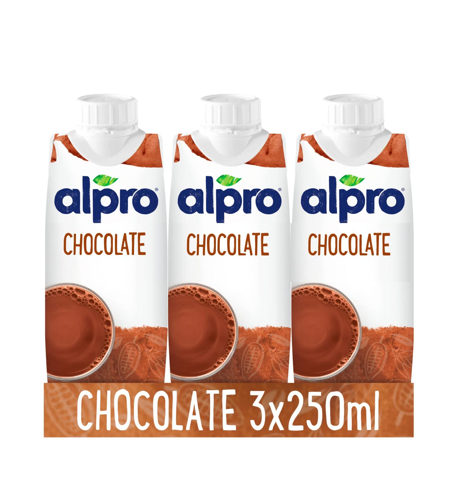 Alpro Long Life Soya Chocolate Drinks 5 Pack 15 Cartons 3 x 250ml - Buy Online on GoSupps.com