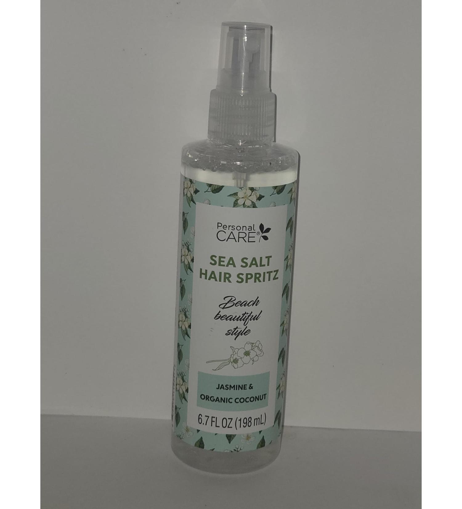 Hair Spritz Sea Salt Infused Adds Tousled Waves and Matte Finish Jasmine and Coconut Scent 6.7 Ounce (Pack of 1) White/green