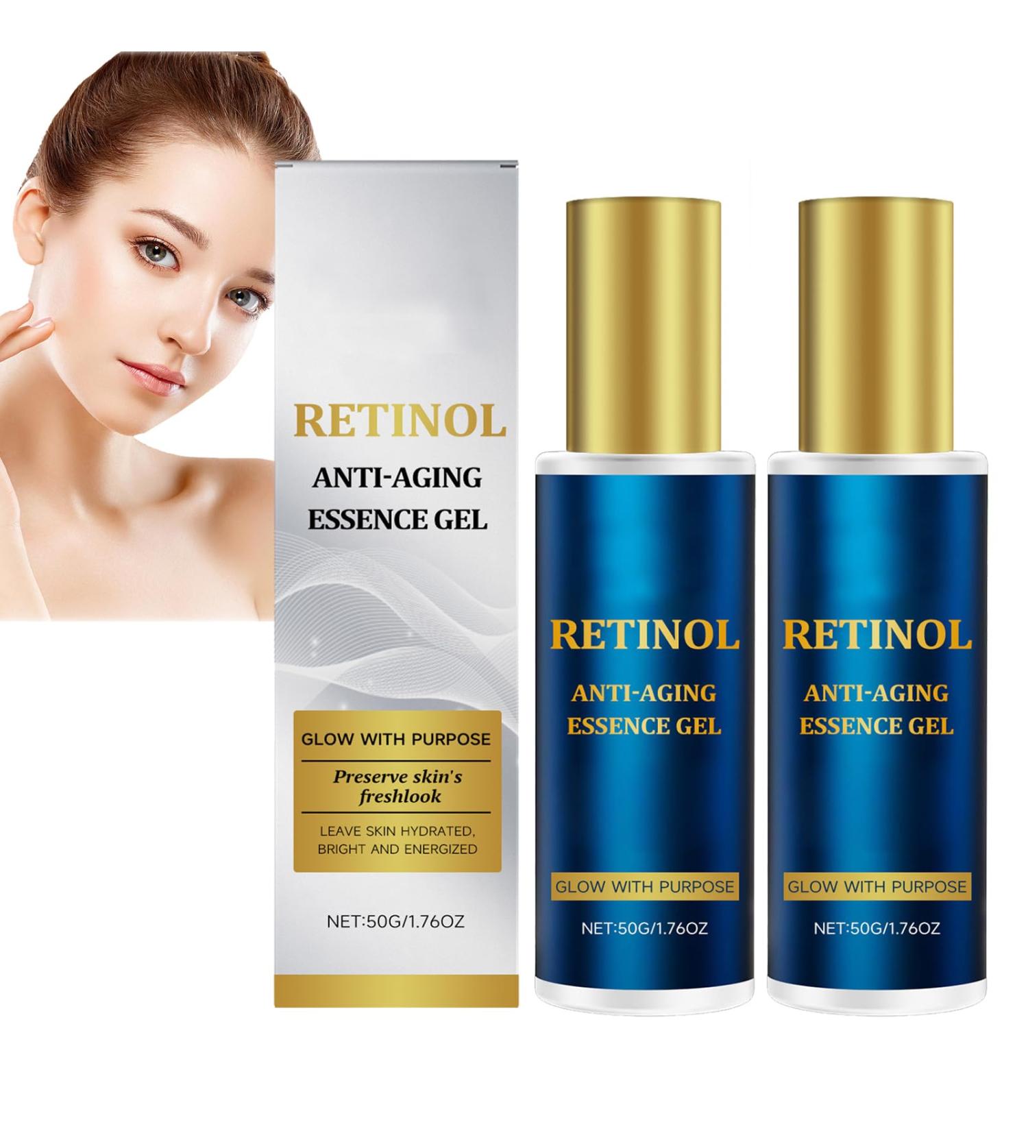  WRANBAO Retinol Anti-Aging Gel Firms & Firms Skin - Lightweight Moisturizing Face Serum for Night Care - Smoothes Wrinkles Smooths & Firms Skin Structure - 2 Pack - Buy Online on GoSupps.com