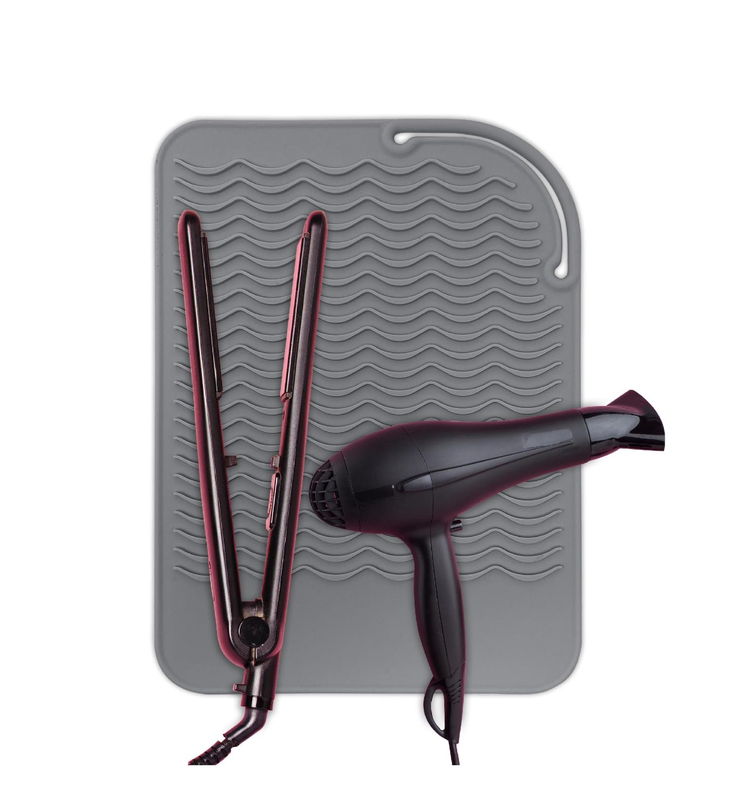 Silicone Hair Tool Holder & Heat Mat - Heat Resistant Pad for Flat Iron & Curling Iron | Professional Anti Heat Mat for Hair Styling Tools - Buy Online on GoSupps.com