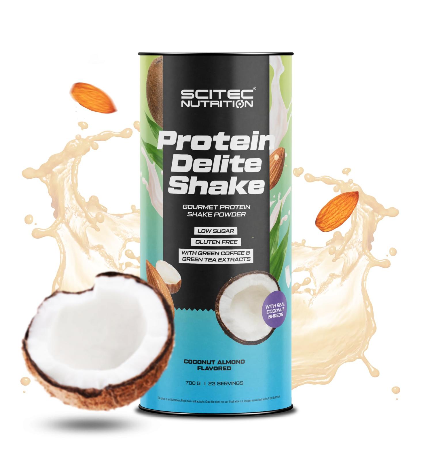 Scitec Nutrition Scitec Nutrition Protein Delite Shake Protein Powder Drink with Shredded Coconut L-Carnitine 700g Coconut-Almond - Buy Online on GoSupps.com