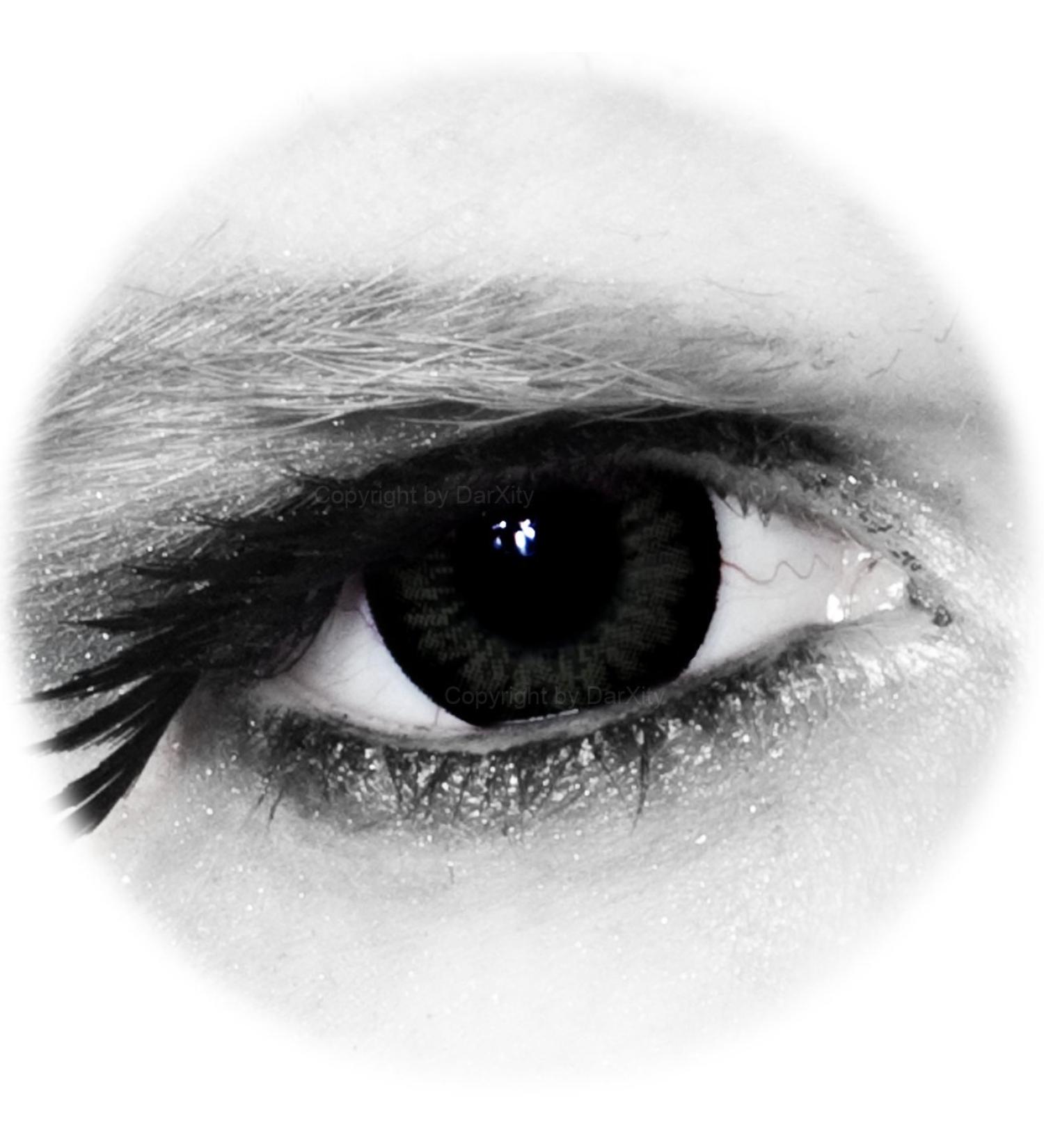 Big Sexy Sweet Black Colored Contact Lenses - Free Case Prescription & Non-Prescription Options | Darxity - Enhance Your Eyes with Mangalinsen - Buy Online on GoSupps.com