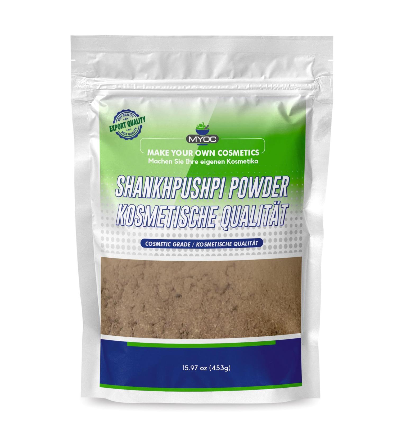 MYOC Shankhpushpi Cosmetic Grade Powder | Fine Herbal Powder for Skin and Hair Care | Masks Creams Oils and Soaps | 453 g