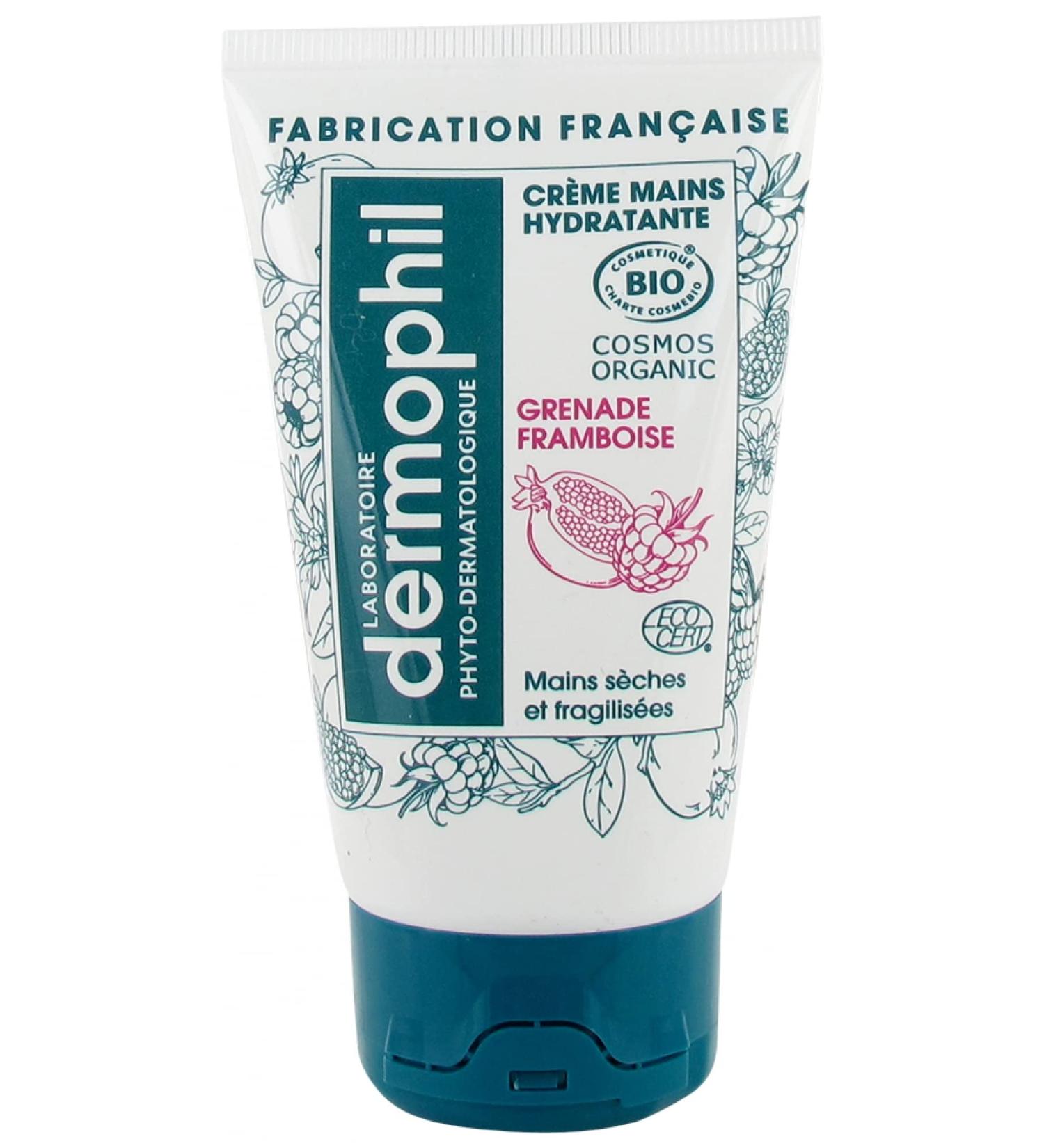 Dermophil Indien Moisturizing Hand Cream Organic 50ml - Raspberry Pomegranate