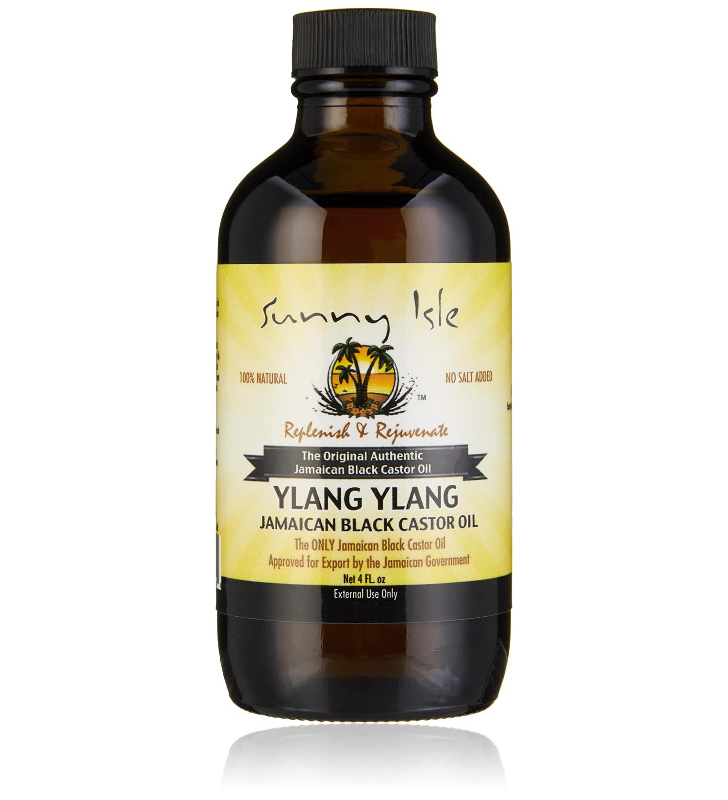 Sunny Isle Ylang Ylang Jamaican Black Castor Oil 4oz - Pure & Natural Hair & Skin Treatment - International Shipping Available - Buy Online on GoSupps.com