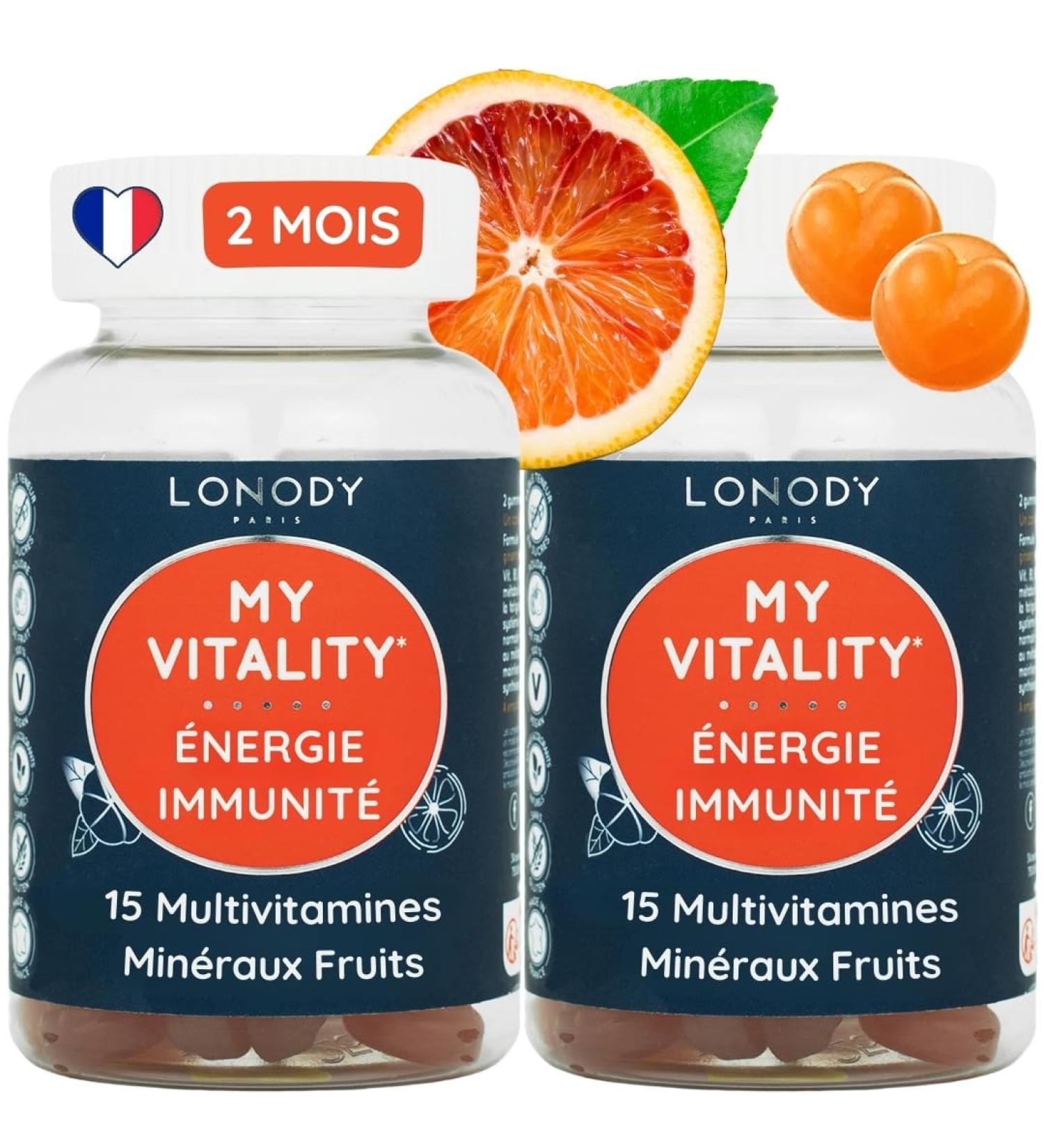 2-Month Pack Vitamins Minerals and Supplements - Multivitamin Gummies Immunity Energy - Complete Fruity Formula without Sugar Made in France - Acerola Guarana Ginseng Vitamin C D B12 Zinc - Buy Online on GoSupps.com