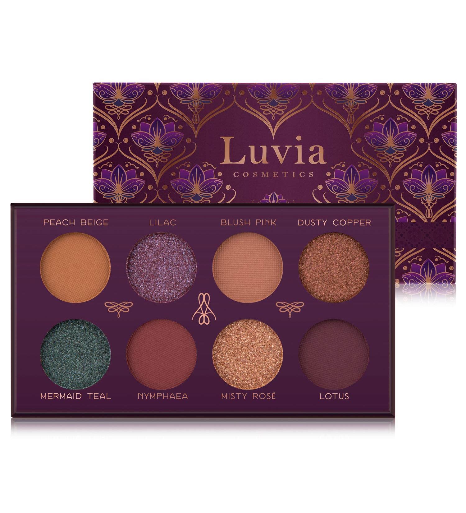 Luvia Eyeshadow Palette | Vegan Mystic Lagoon - Matt & Glitter Shades | Sustainable Microplastic & Fragrance-Free Cosmetics - Buy Online on GoSupps.com