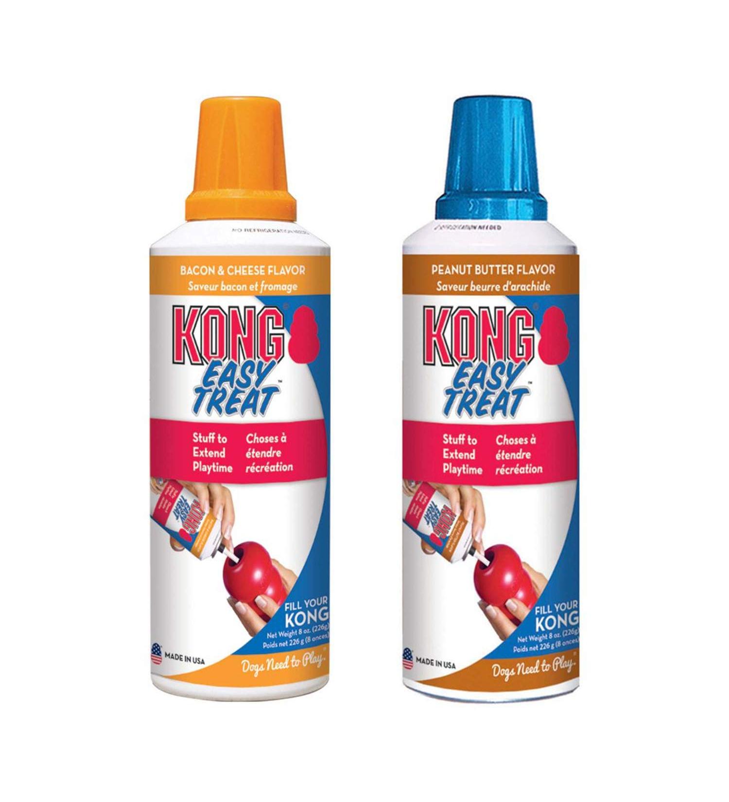 KONG Easy Treat Dog Treat Paste 8oz (2 Pack) - Peanut Butter Bacon Cheese Flavor - Buy Online on GoSupps.com