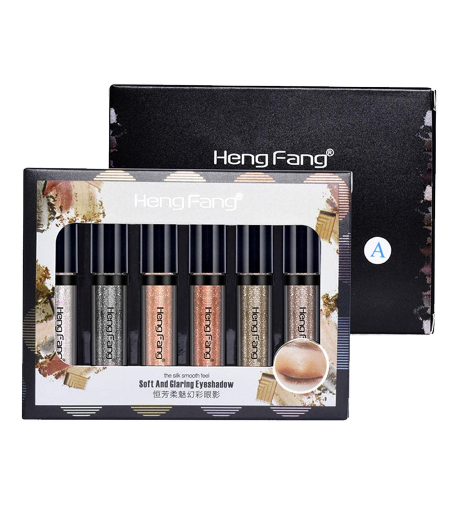 Eyeshadow - 6 Colors Liquid Eyeshadow Set | Waterproof Sparkly Eye for Women Girls Colorful Eyeliner Makeup Tool A:1-6# - Buy Online on GoSupps.com