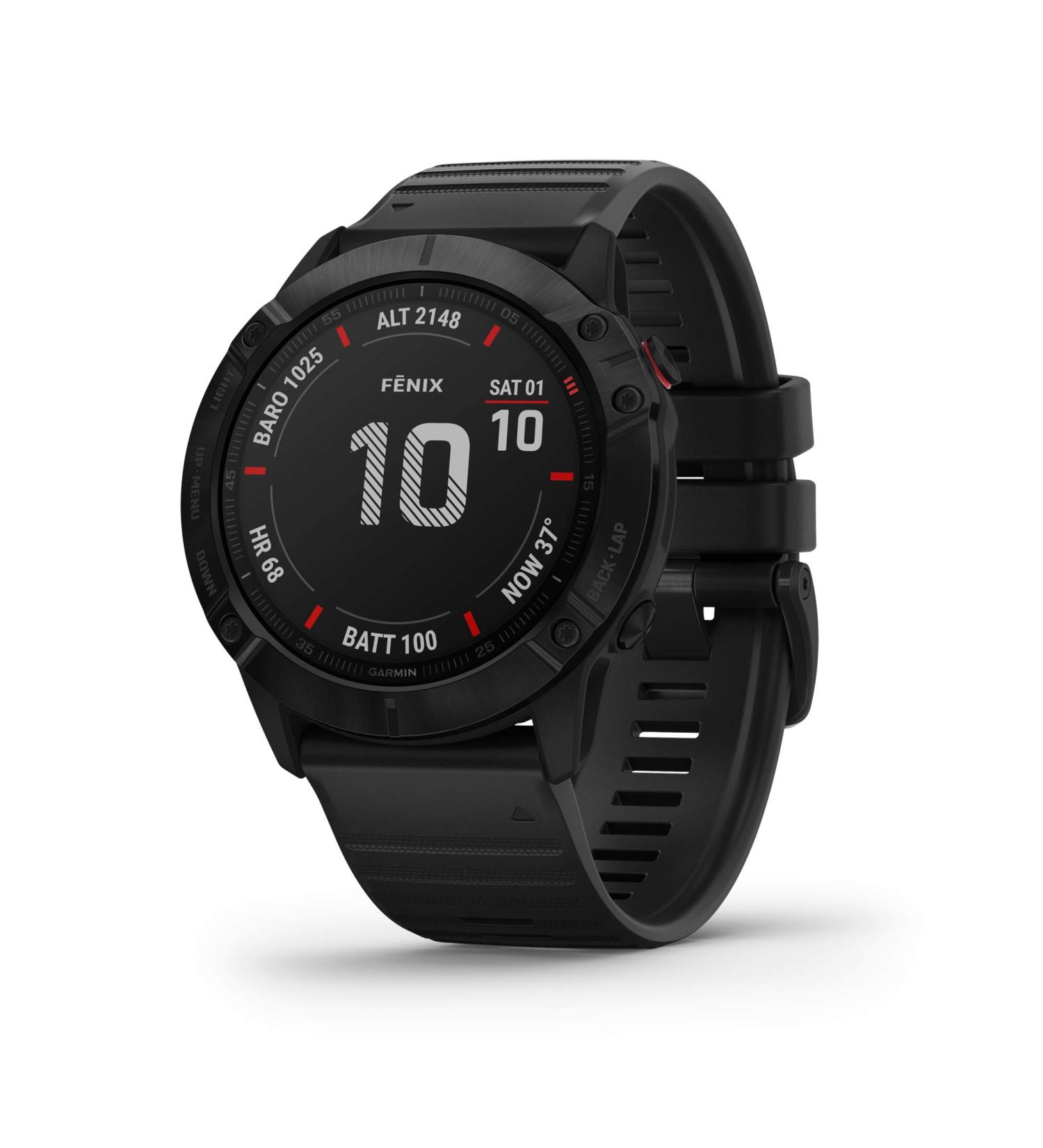 Garmin 010-02157-00 Fenix 6X Pro  Premium Multisport GPS Watch  Features Mapping  Music  Grade-Adjusted Pace Guidance and Pulse Ox Sensors  Black 6X Pro - Black 6X Pro Watch - Buy Online on GoSupps.com