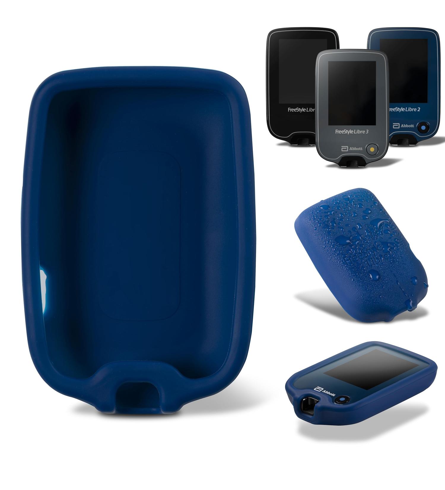 Patchinga Silicone Protective Cover for Freestyle Libre Reader 1 2 & 3 - Shockproof Anti-Slip Scratch-Resistant - Available in 9 Colors (Dark Blue) - International Shipping - Buy Online on GoSupps.com