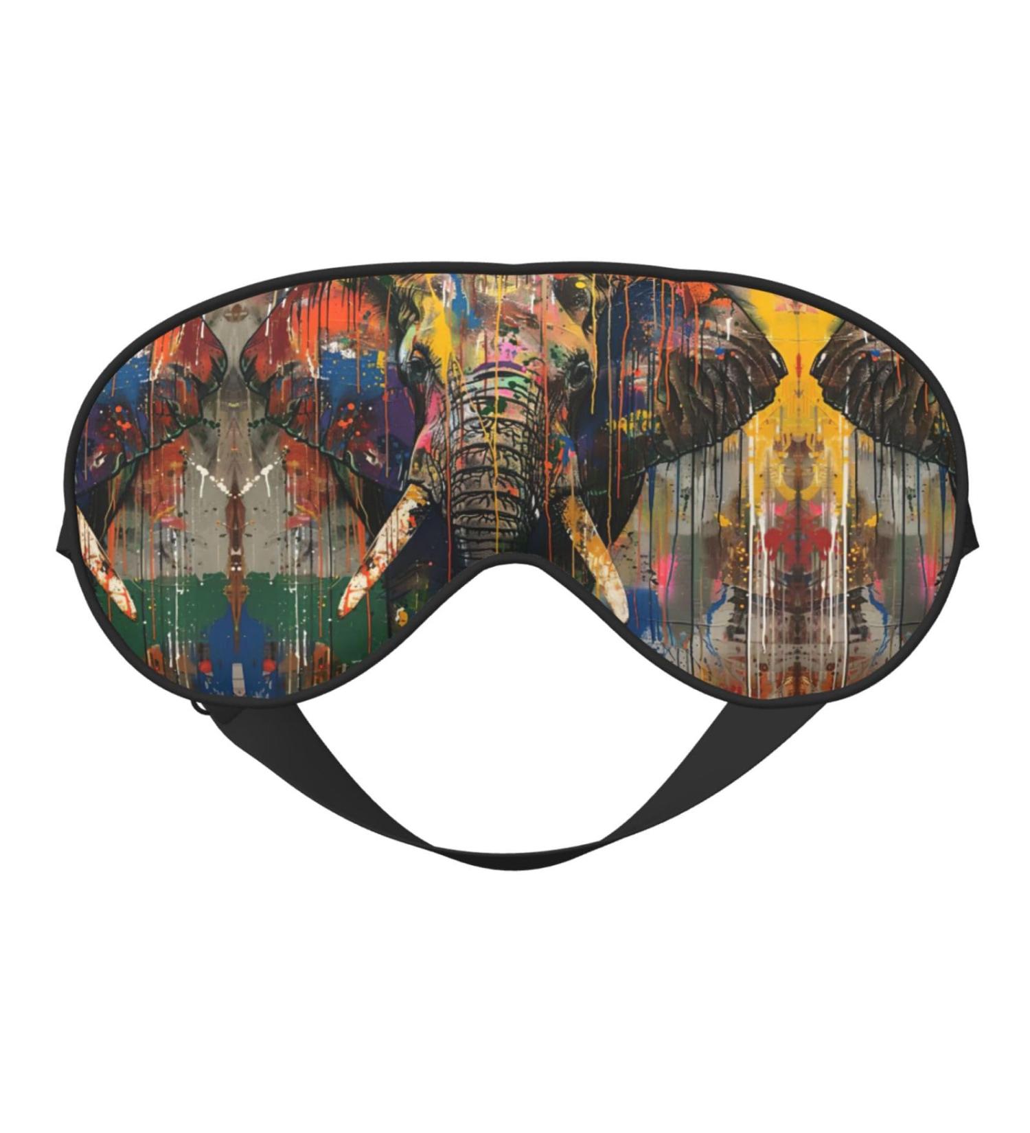 SSIMOO Elephant Print Ultra-Soft Eye Mask | Light-Blocking for Comfort & Restful Sleep International Shipping Available - Buy Online on GoSupps.com