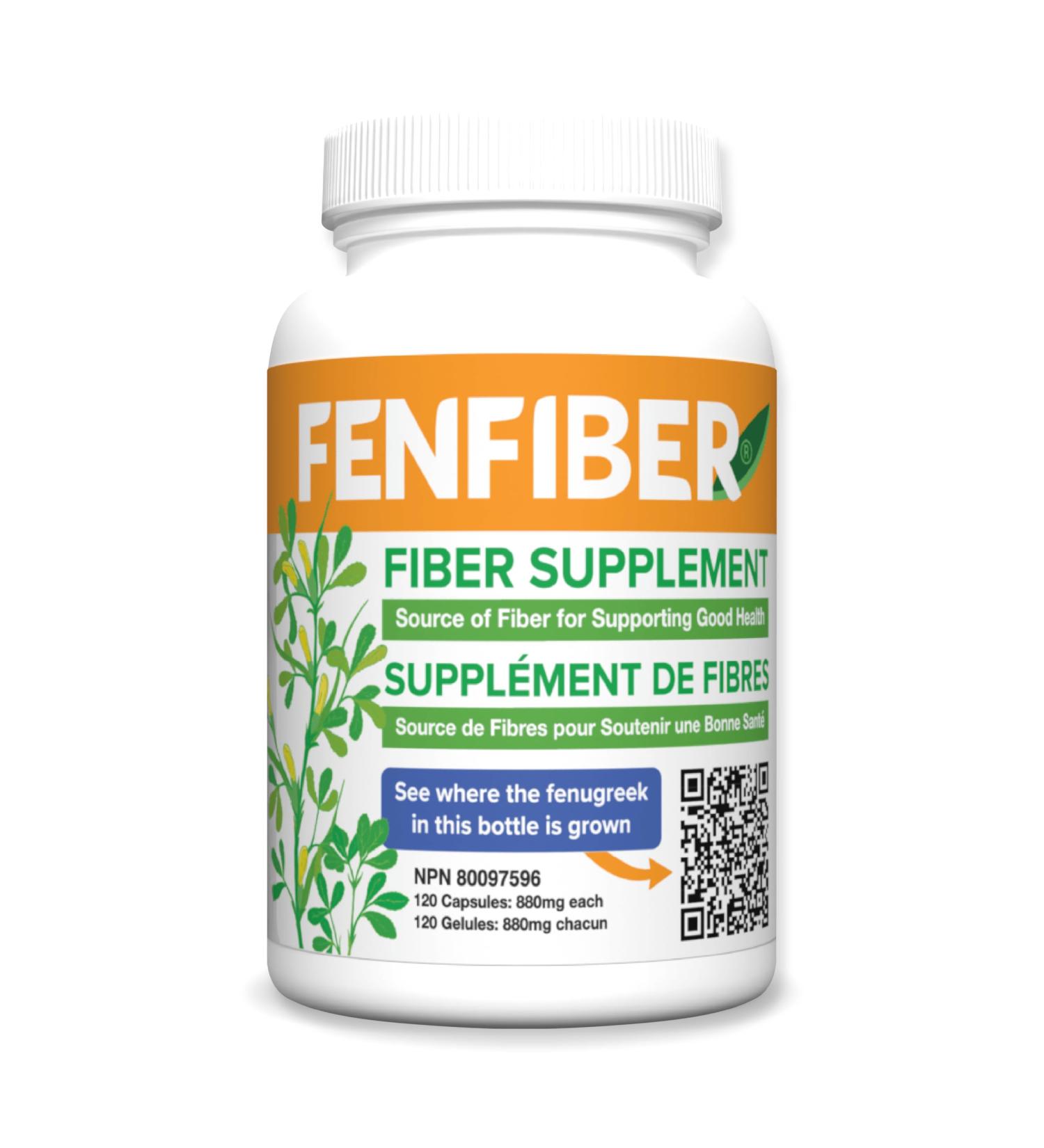 FenFiber | Fenugreek Fiber Supplement 120 count Canada Product Premium Fiber - Buy Online on GoSupps.com
