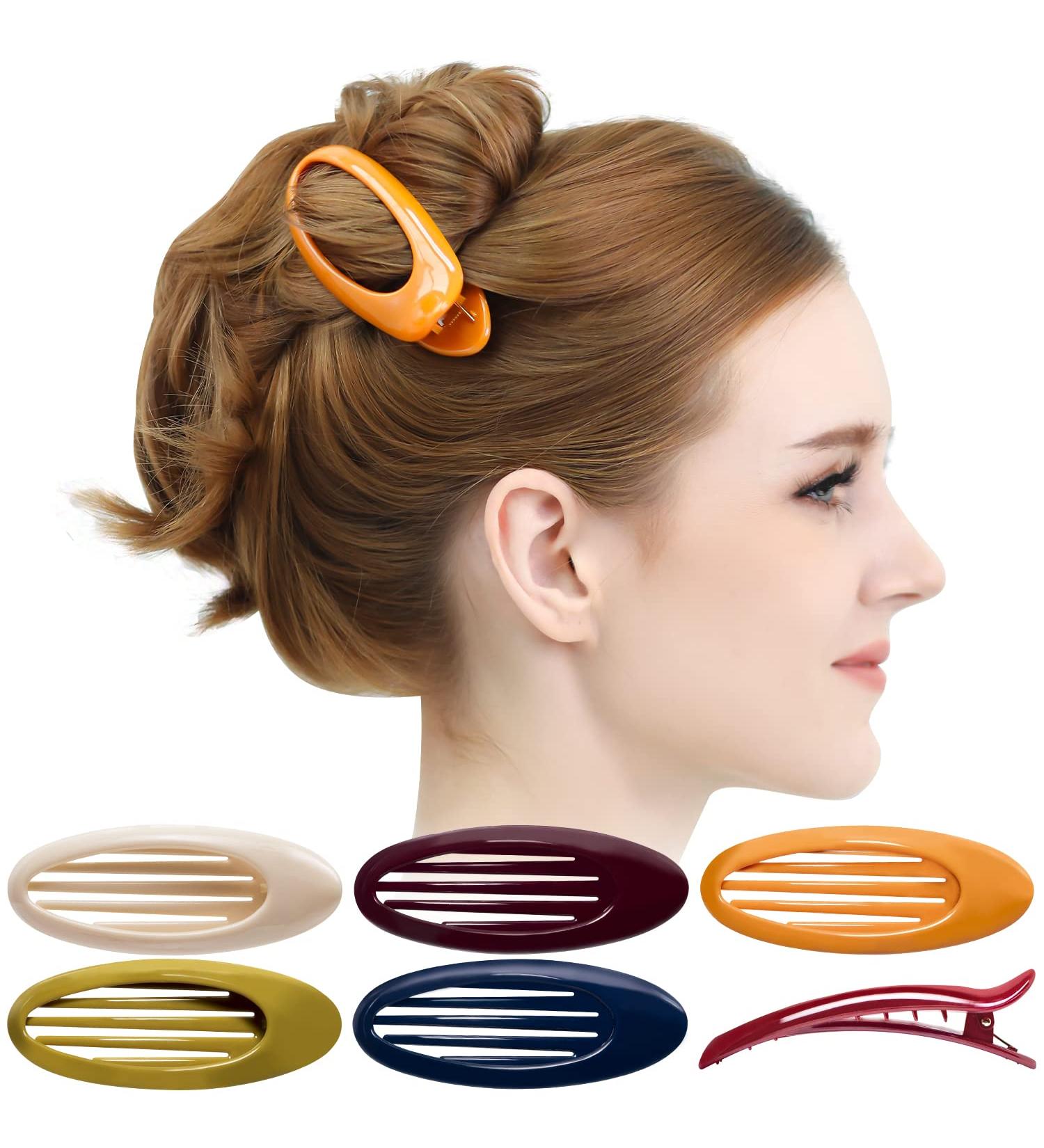 RC Roche 6-Piece Oval Hair Clip Set - Stylish Hair Accessories for Women & Girls | Fashionable Large Classic Multi-Fold Clips - Buy Online on GoSupps.com