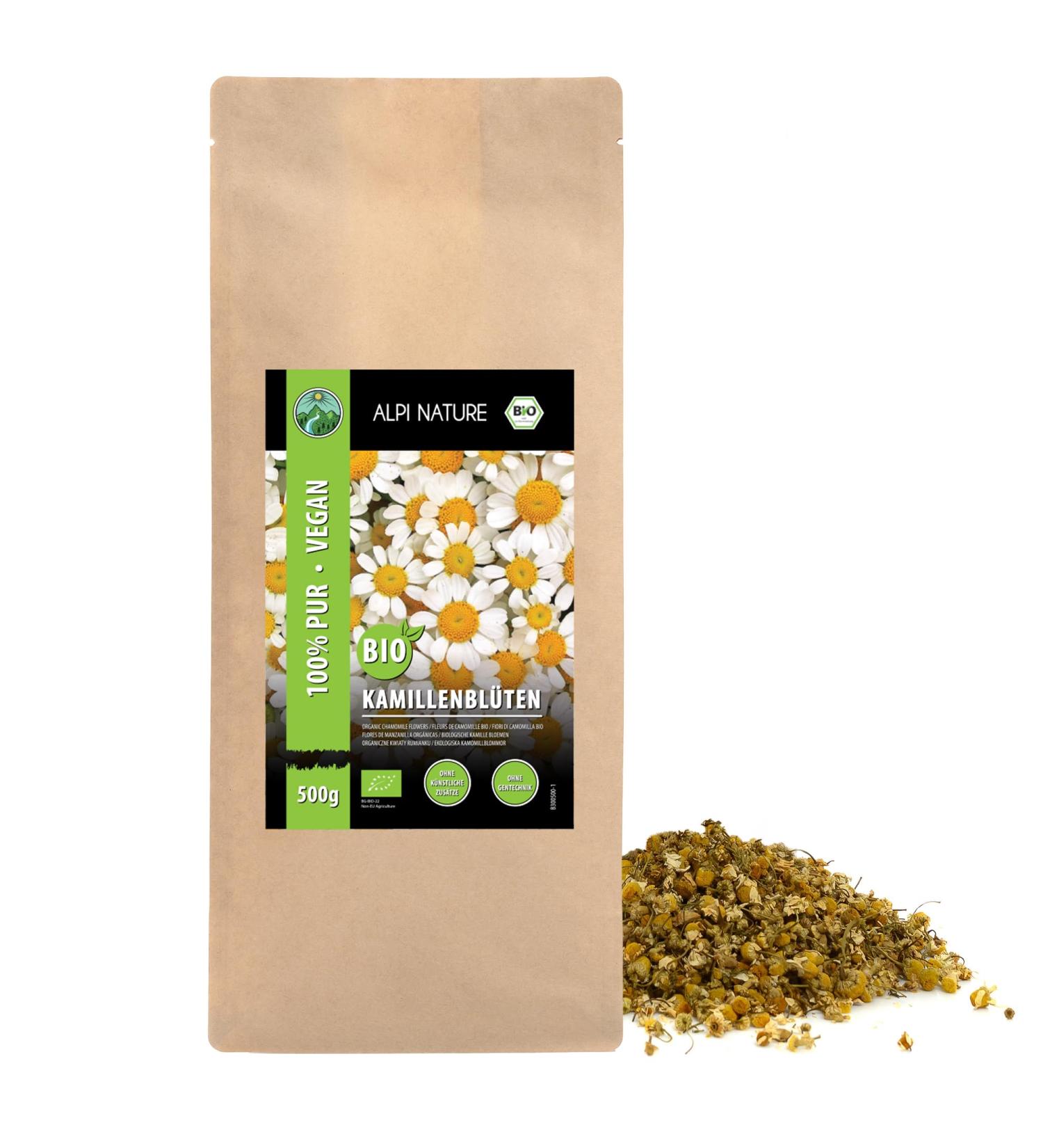  Alpi Nature Alpi Nature Organic Chamomile Infusion 500g Dried Chamomile Flowers Premium Quality Loose Tea - Buy Online on GoSupps.com