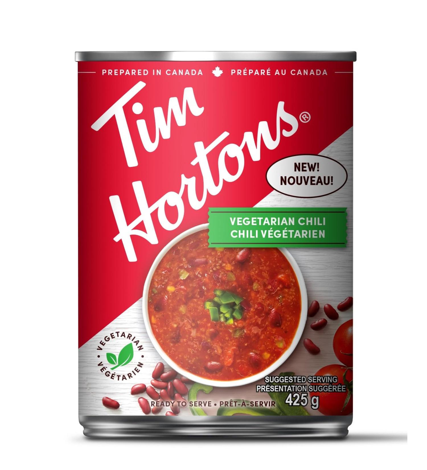Tim Hortons Vegetarian Chili Ready to Serve 425g Can - Buy Online on GoSupps.com