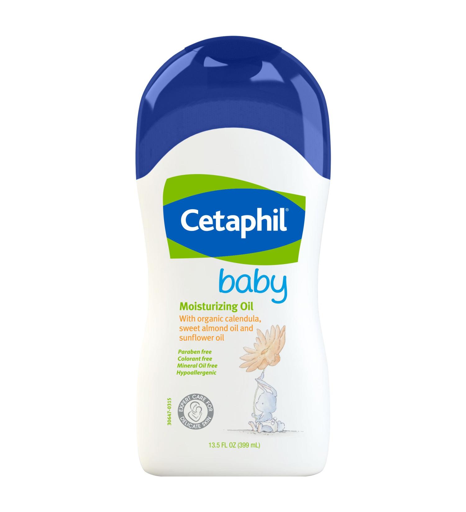 Cetaphil Baby Moisturizing Oil with Organic Calendula & Almond Oil - 13.5 fl oz - Buy Online on GoSupps.com