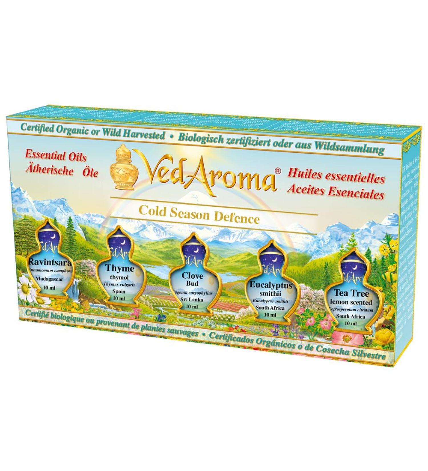 Cold Season Defense Luxury Boxed Set of 5 Therapeutic Grade Essential Oils