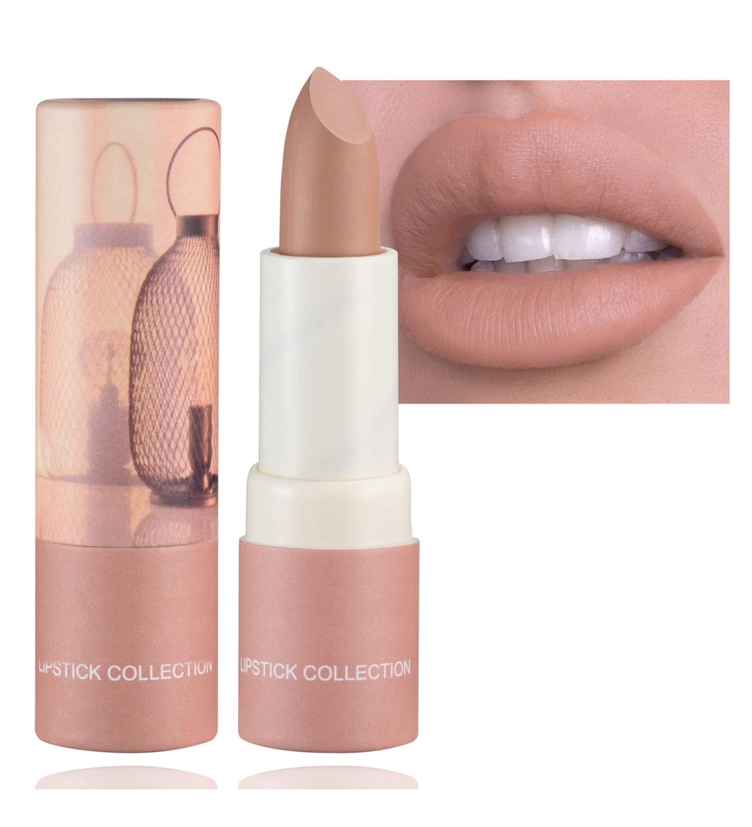 Matte Nude Lipstick Set - Bold & Intense Colors, Non-Stick, Silky Smooth Velvet Lip Gloss - Nude Paper Tube - Lip Makeup for Women - Buy Online on GoSupps.com