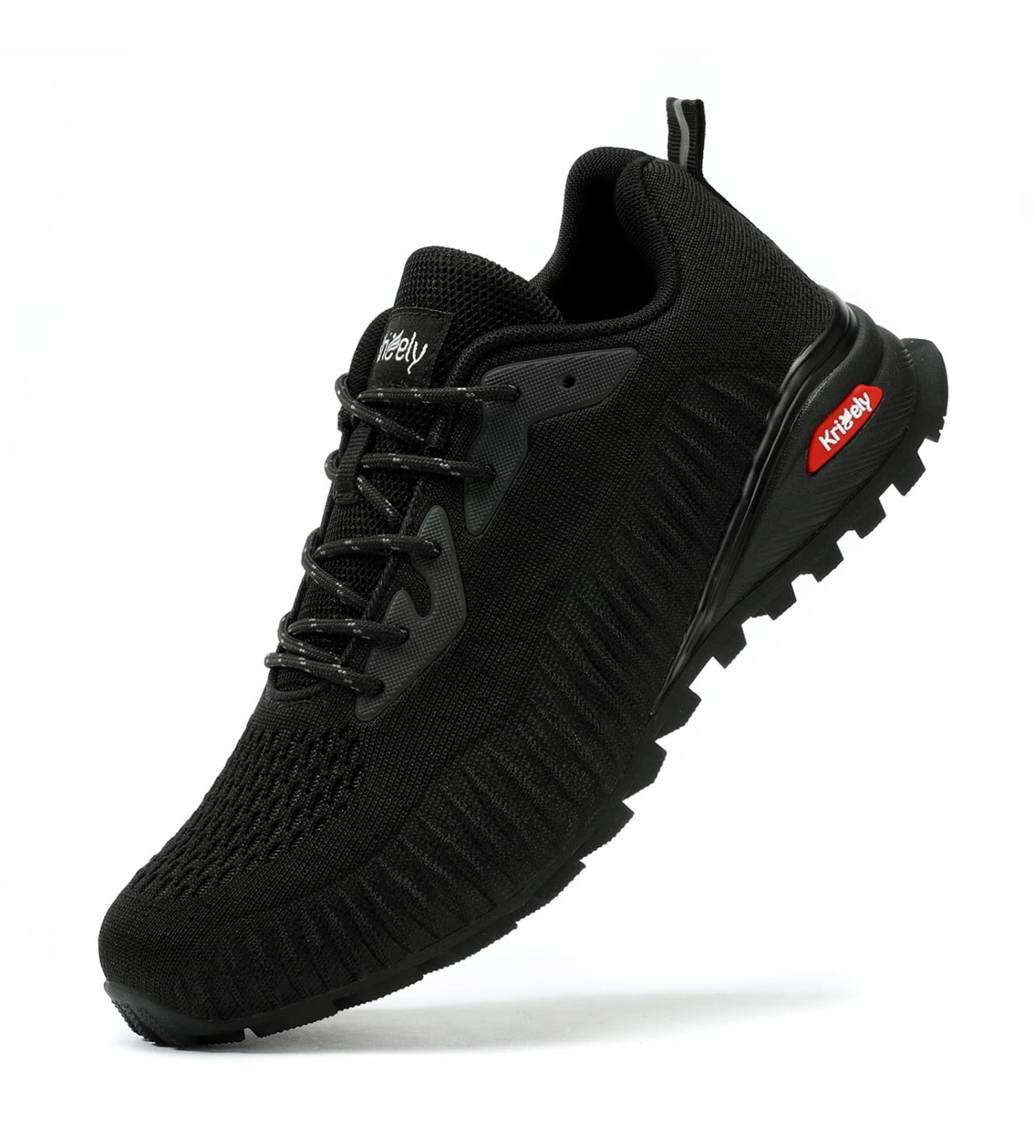 Kricely Trailla Shoes for Men - Breathable Slipproof Hiking & Running Boots | Outdoor Fitness | Size 45 EU - Black - Buy Online on GoSupps.com
