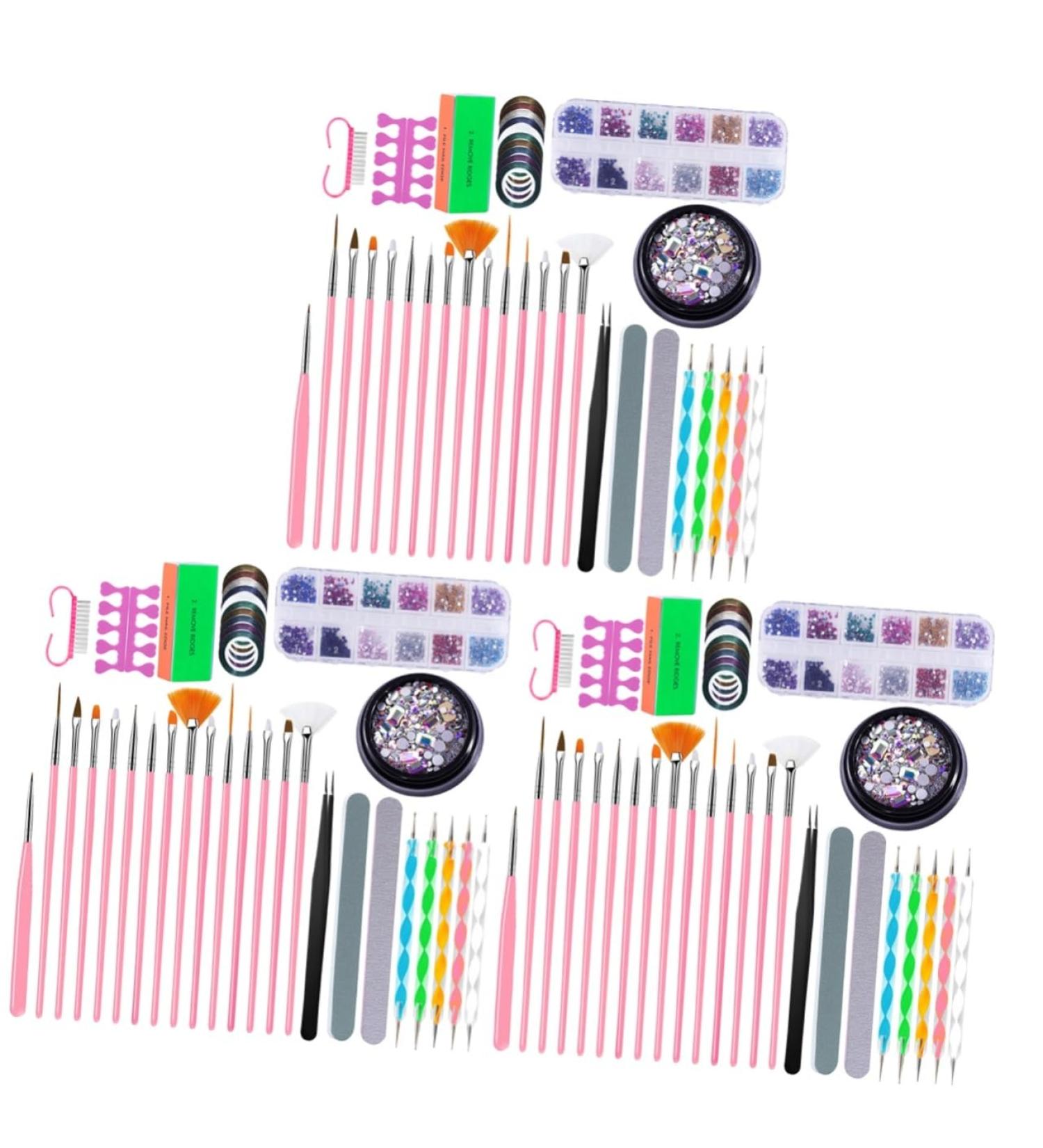 Healeved 3 Sets Nail Dotting Tools Nail Buffers Nail Files Kit Nail Diamond Kit Crystal Kit Pro Tools para U as Nail Polish Kits Nail Supplies Kit Nail Art Brush Nail Art Kit Suite Manicure - Buy Online on GoSupps.com