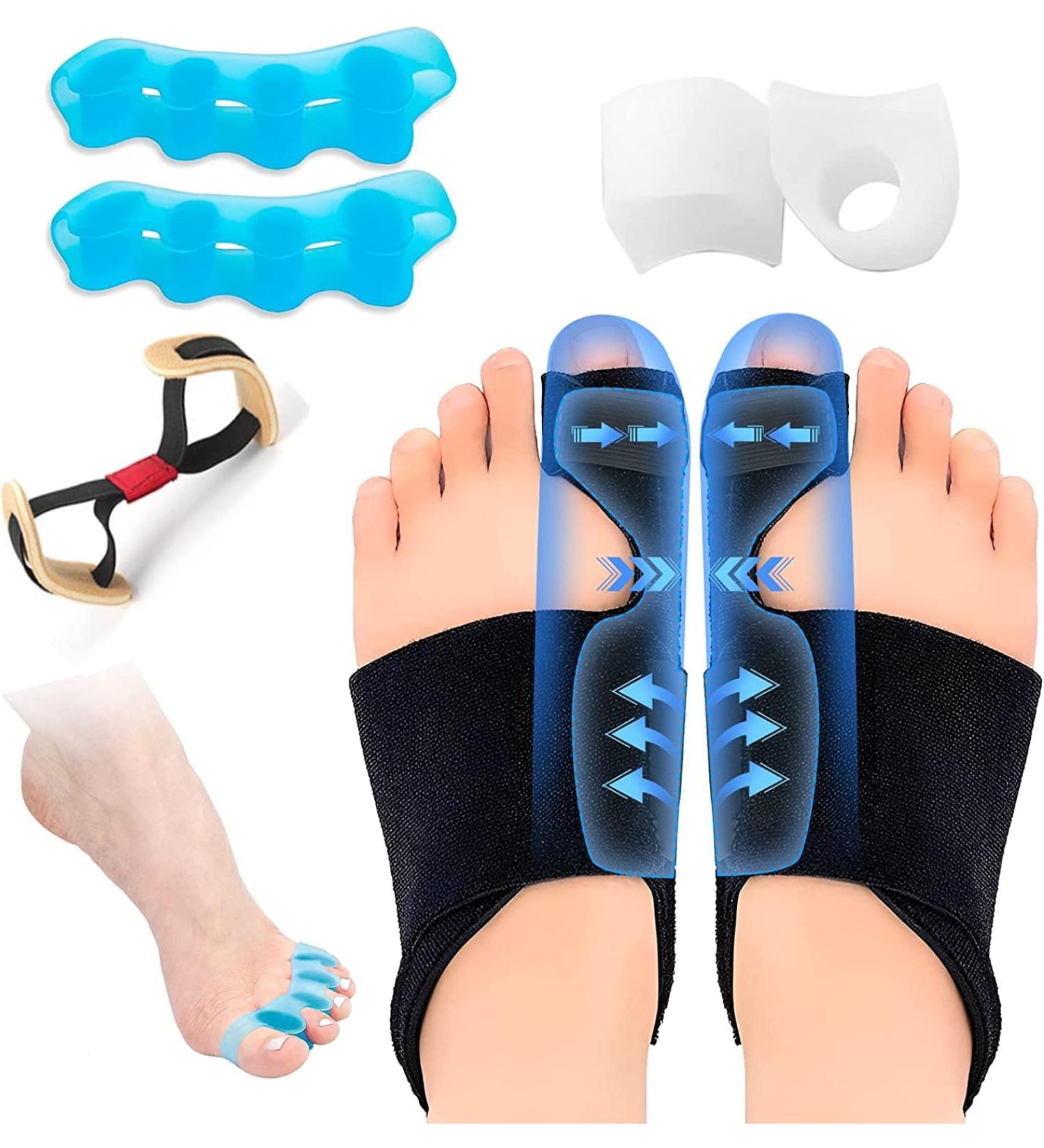Drucixy Bunion Corrector for Women and Men - Toe Separators for Pain Relief - Big Toe Separator Spacers and Straighteners - Exercise Strap for Hallux Valgus - Buy Online on GoSupps.com