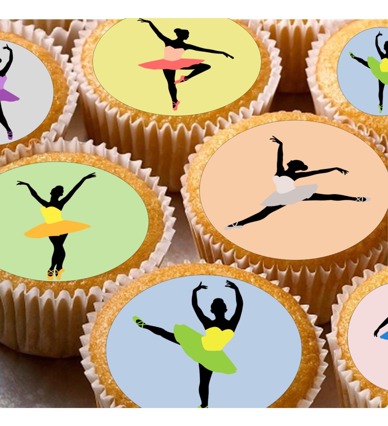 24 Ballet Older Girls edible PRE CUT style kids childrens party decorations Wafer Paper Cupcake Fairy Cake Toppers - Buy Online on GoSupps.com