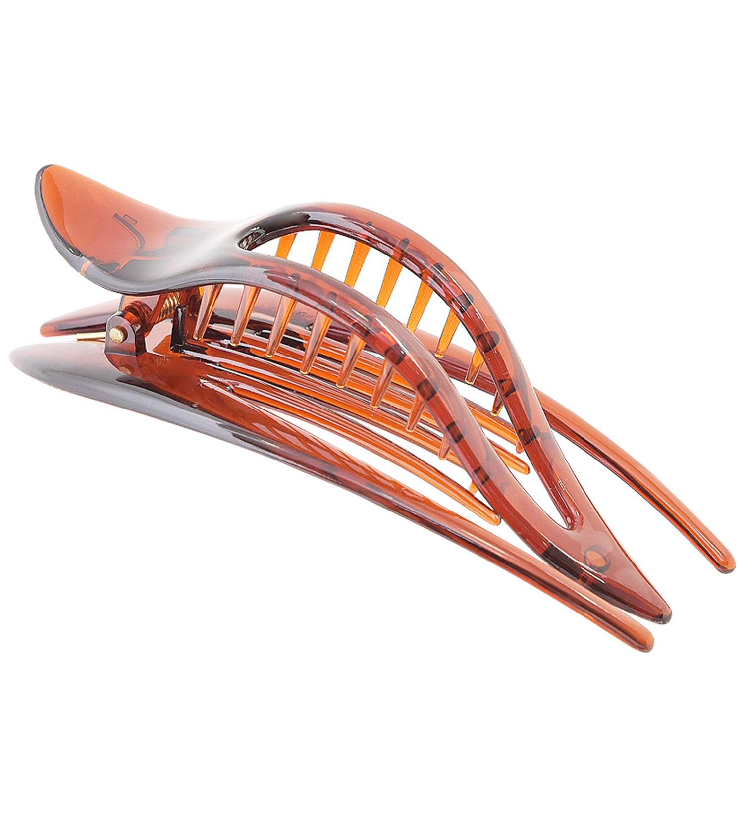 RC Roche Ornament Women's French Concord Curved Hair Clip - No Slip Strong Grip - Brown Large - Buy Online on GoSupps.com