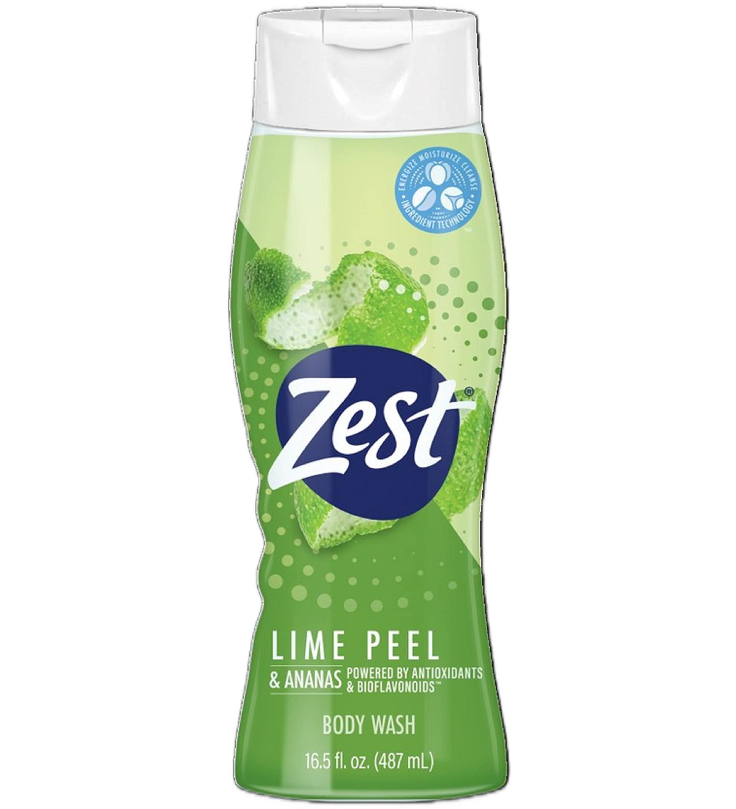 Zest Body Wash Lime Peel 16.5 Fl Oz