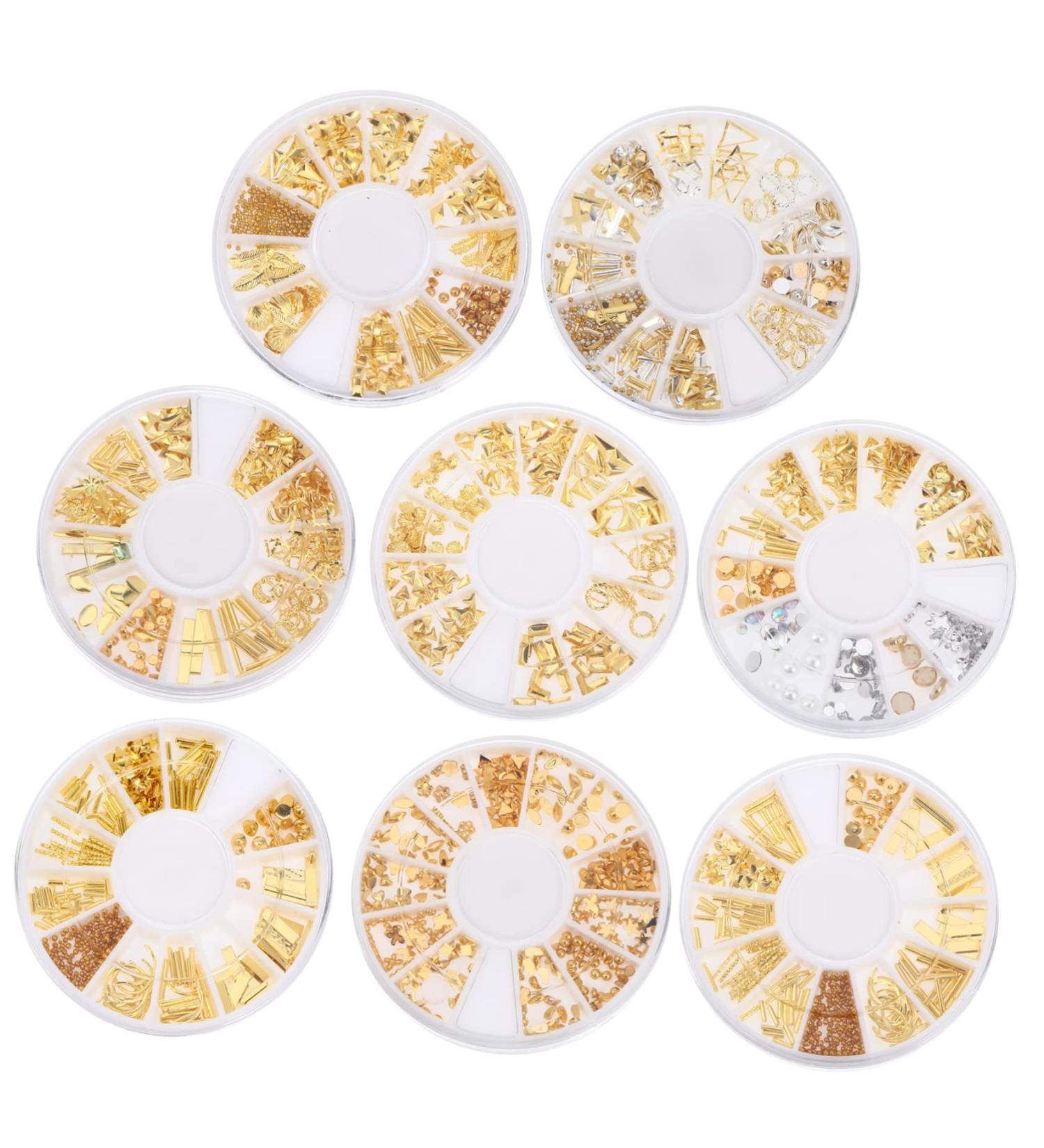 Beavorty 8 Boxes Alloy nail decoration nail embellishments metal nail studs moon nail studs nail art sequins nail star studs jewelry accessories metal decor plastic hollow out 3d confetti - Buy Online on GoSupps.com