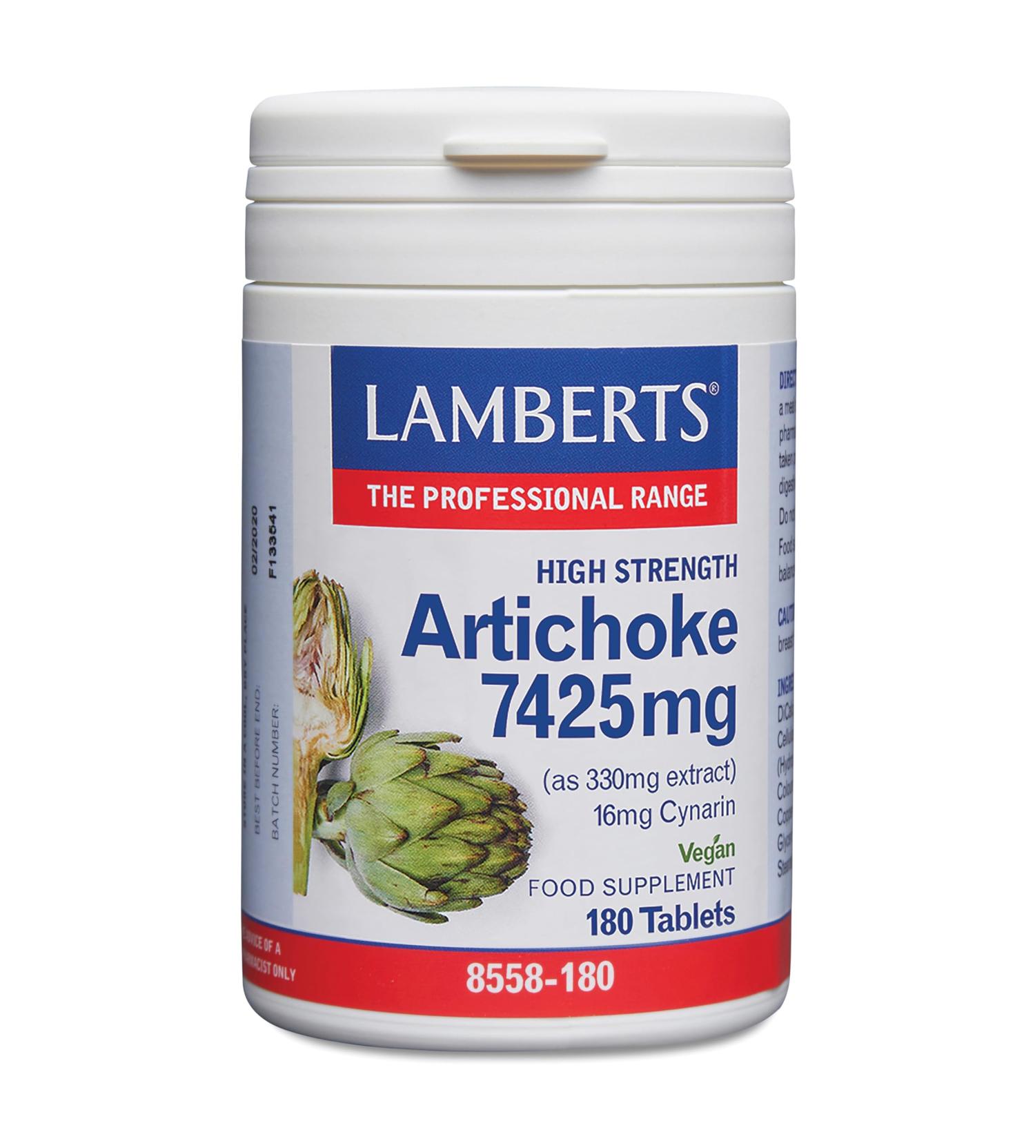 Lamberts Artichoke 8 250 mg 180 Capsules - Buy Online on GoSupps.com