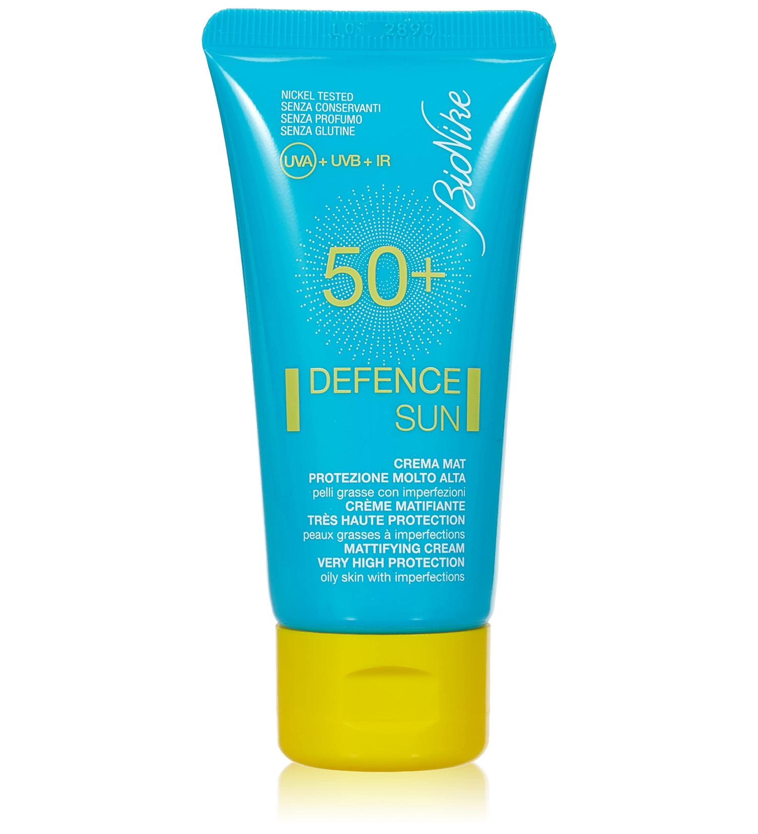 defence sun 50+ - oily skin with imperfections sun cream 50 ml - Buy Online on GoSupps.com