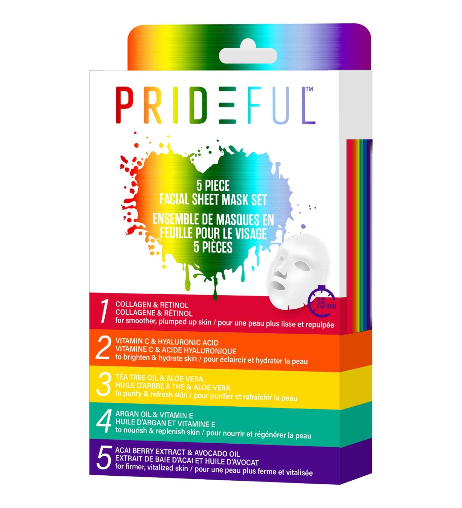 Shop Prideful 5Pc Facial Sheet Mask - Nourish Your Skin | Fast International Shipping - Buy Online on GoSupps.com