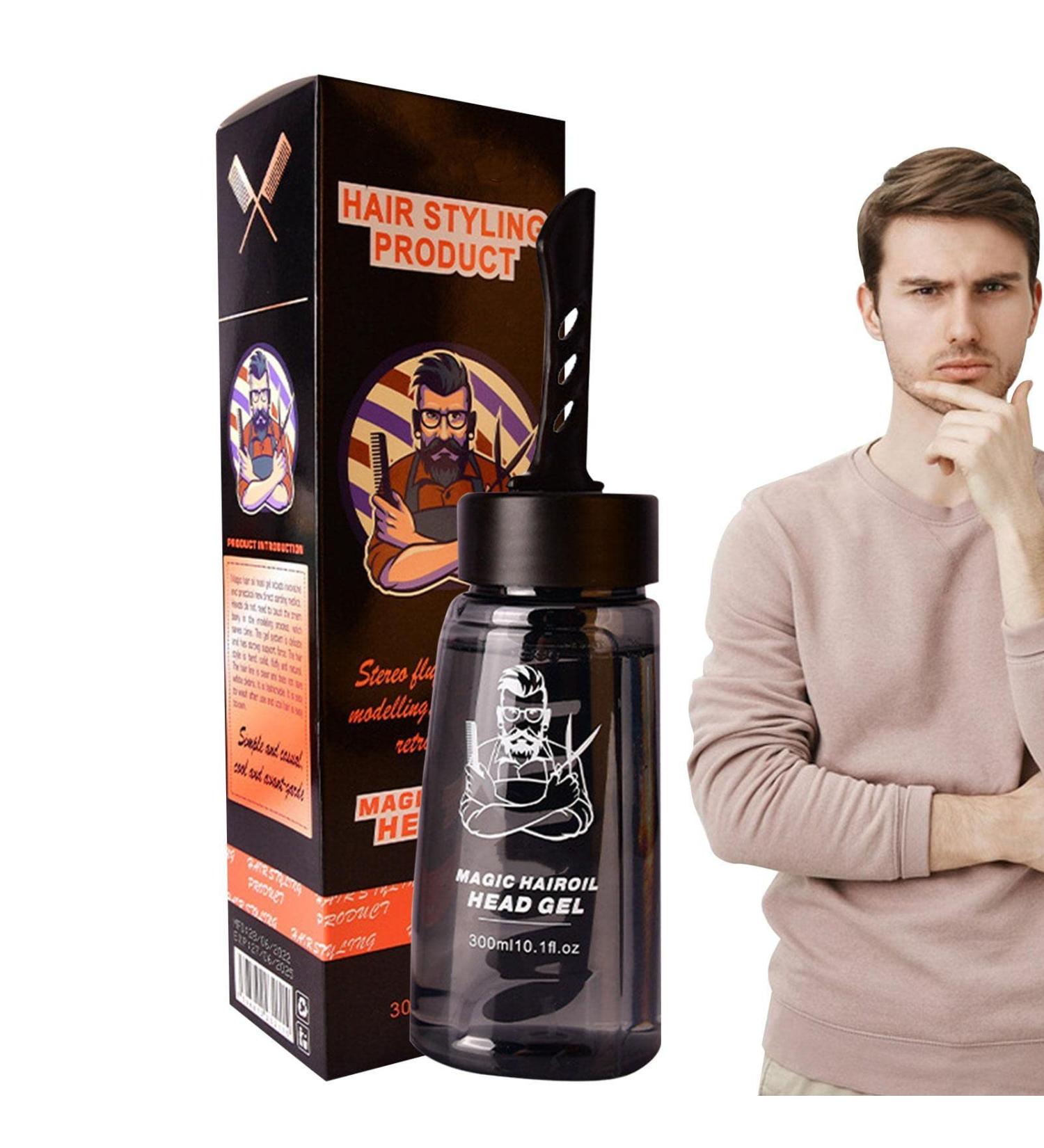 4 Men Cool Styling Gel Professional 2-in-1 Hair Wax Gel with Comb Long-Lasting Hair 300ml Mens Hair Styling Gel Tool Lightweight Hair Styling Gel for Hair 4 Pcs One Comb Cool 300ml - Buy Online on GoSupps.com