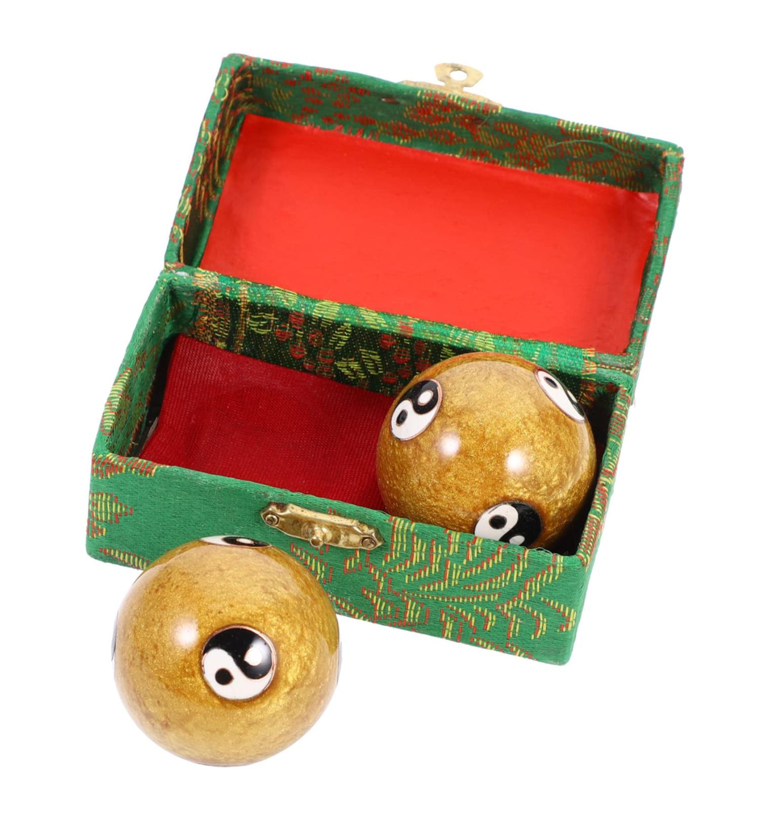 Beaupretty 2-Pack Chinese Massage Balls - Stress Relief Tools for Hand Exercises | Metal Massage Globes - Buy Online on GoSupps.com