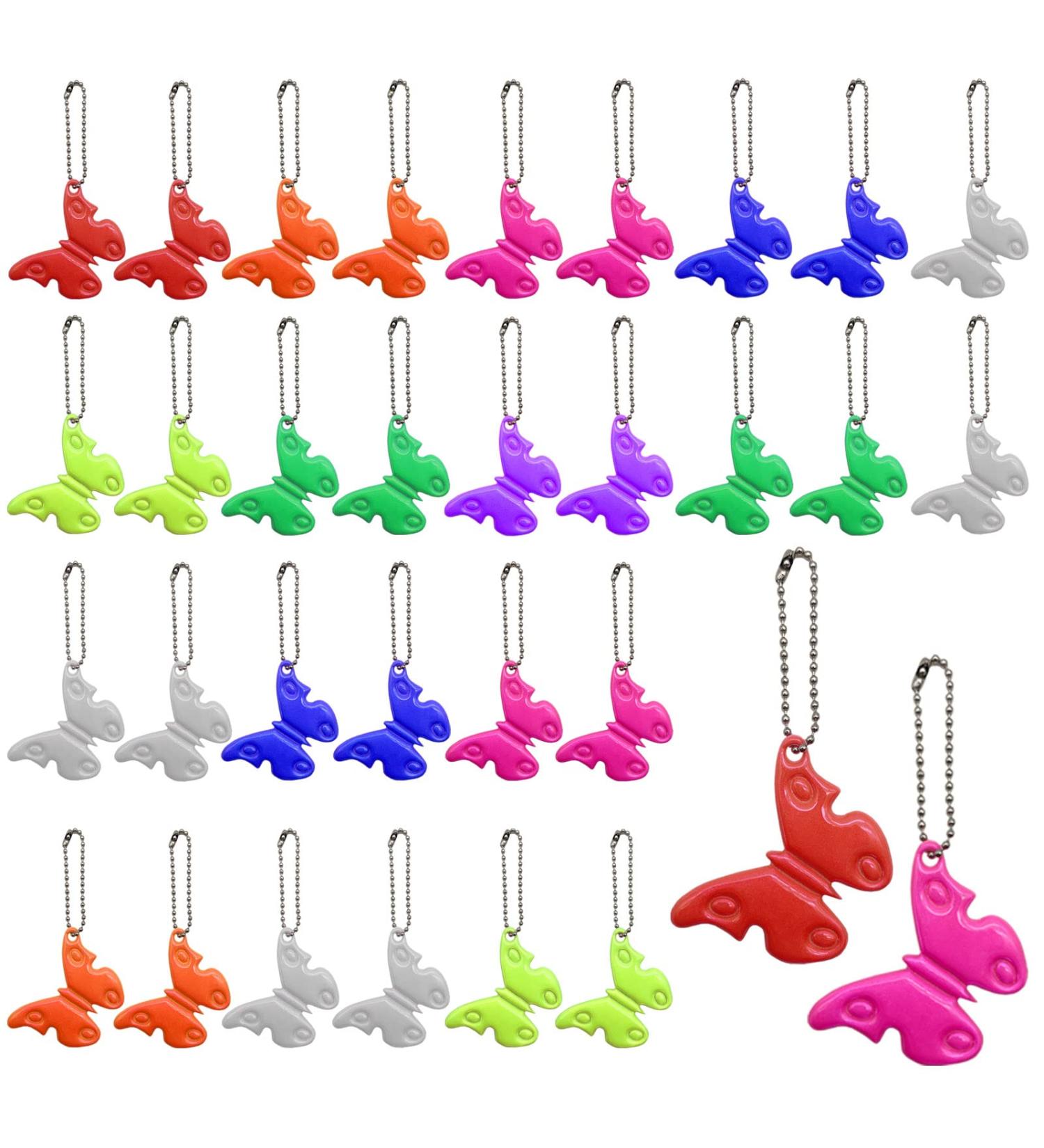Shop Aghoer Reflector Pendant - 32-Piece Butterfly Safety Reflectors for Clothing School Bags & Pets | International Shipping Available - Buy Online on GoSupps.com