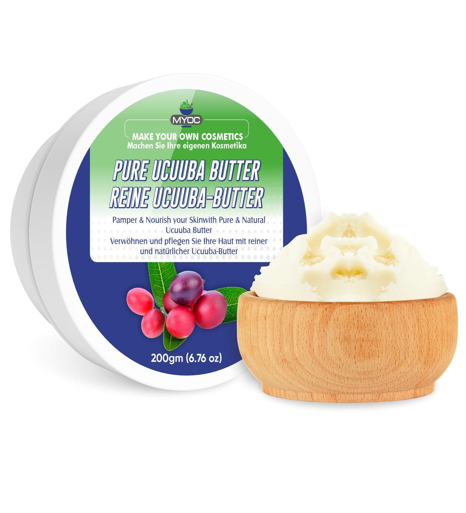 Ucuuba Butter | Kosmetische Qualit t | Reich an Myristins ure f r Hautpflege Balsame Seifen und Haarmasken | Ideal f r DIY-Sch nheitsformulierungen 200 g / 7 05 oz - Buy Online on GoSupps.com
